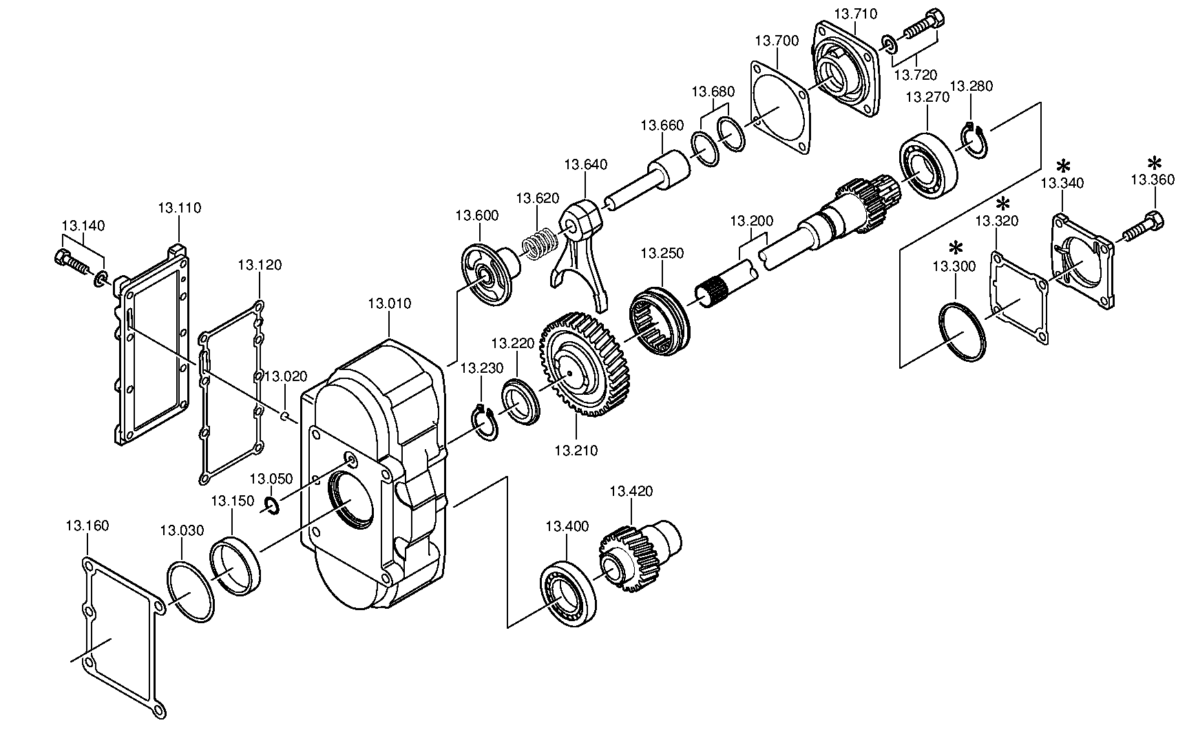 drawing for DAF 1735477 - INPUT GEAR