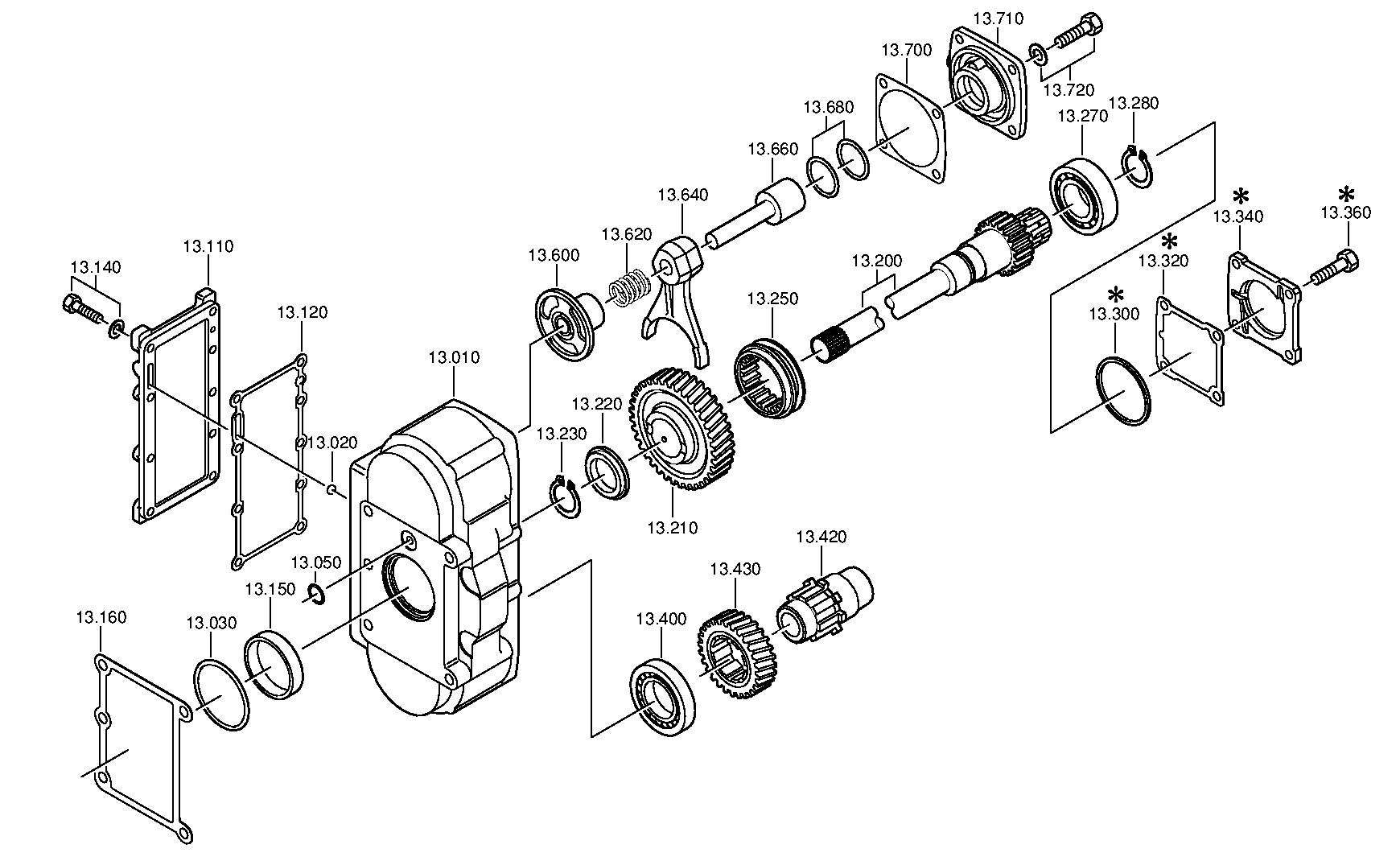 drawing for DAF 1699178 - INPUT GEAR