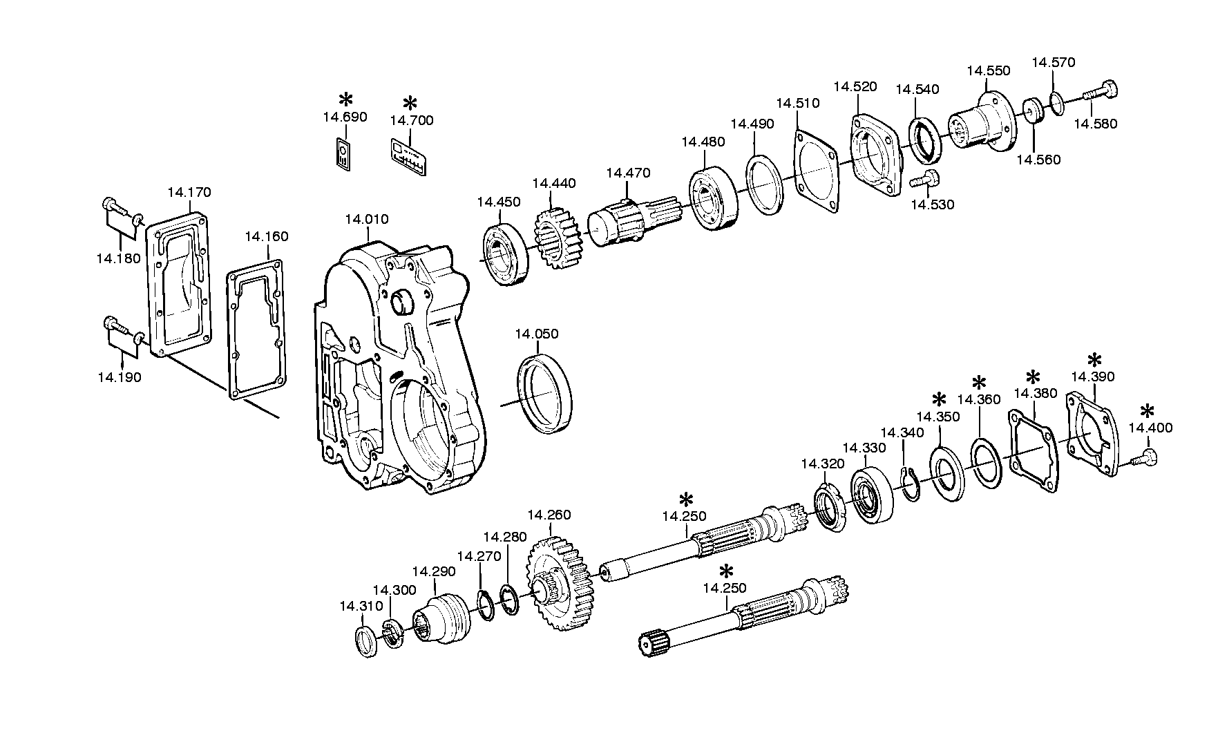 drawing for DAF 1318270 - PISTON PUMP