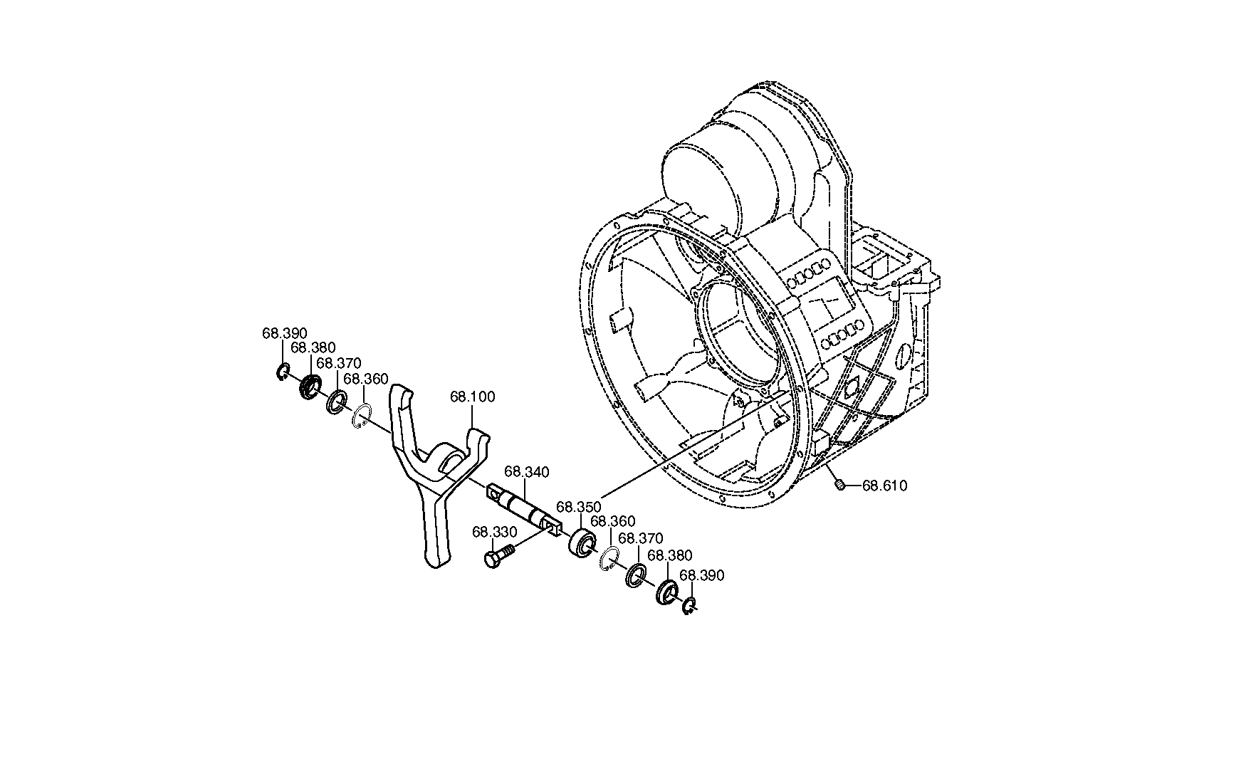 drawing for DAF 1342797 - JOINT BEARING