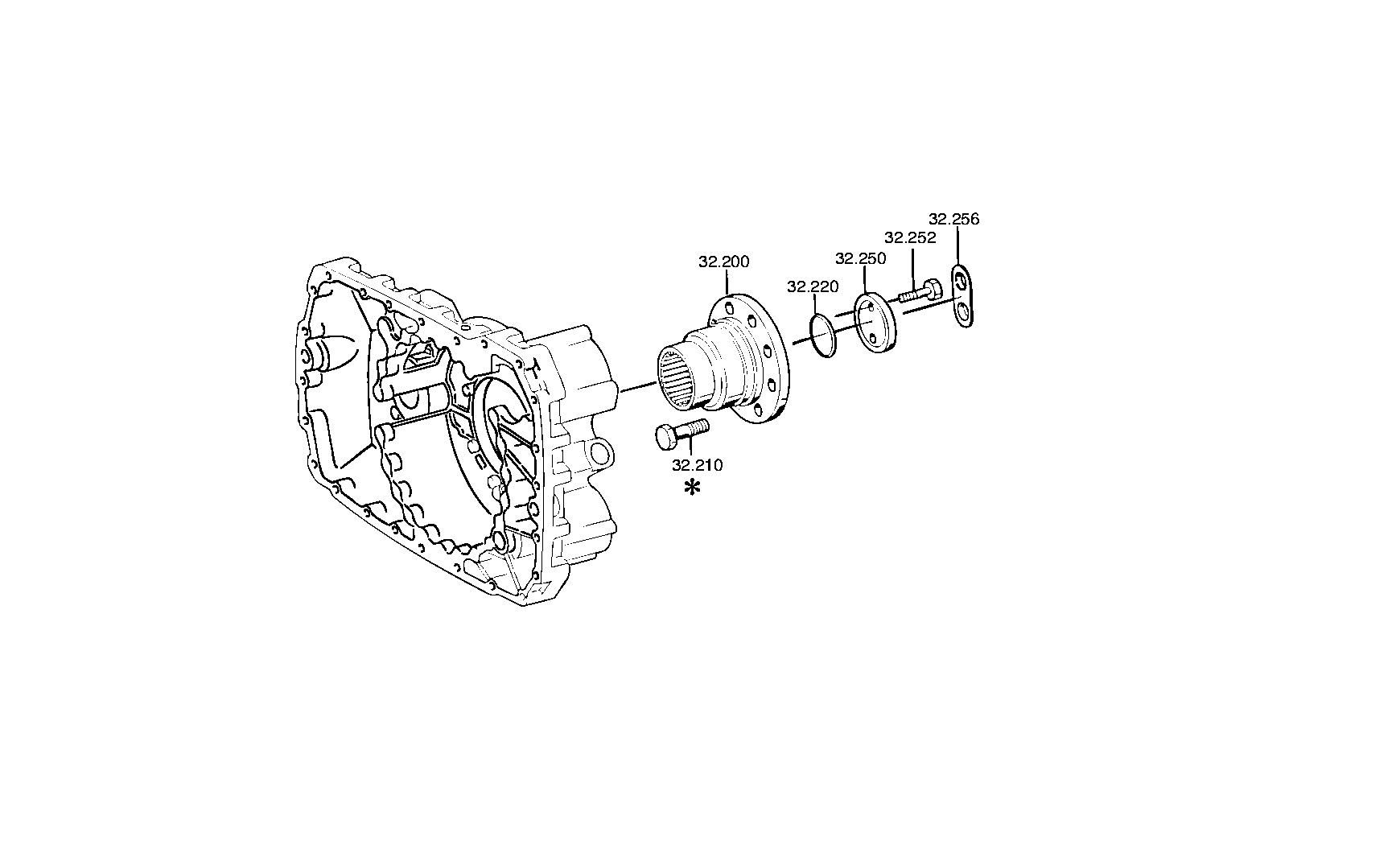 drawing for IVECO 5001843121 - OUTPUT FLANGE