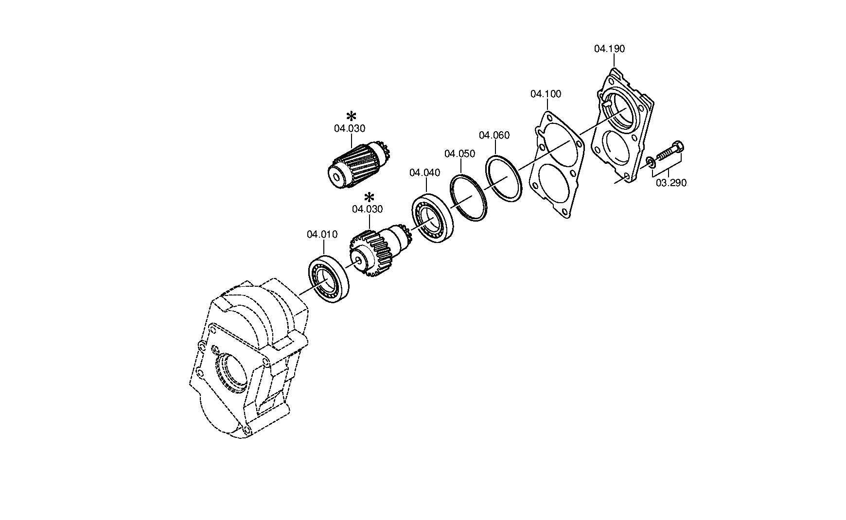 drawing for DAF 1622439 - OUTPUT SHAFT