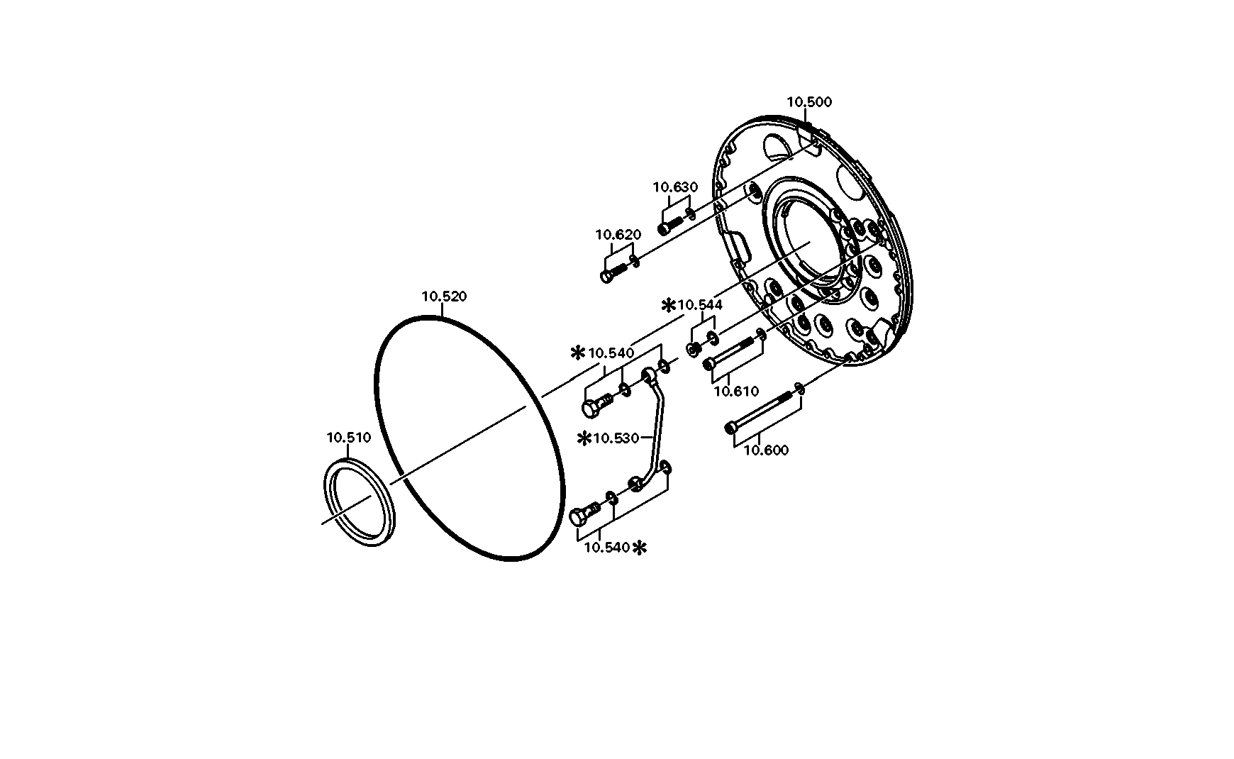 drawing for LIEBHERR GMBH 10028175 - TUBE