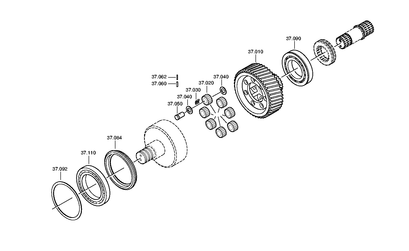 drawing for DAIMLER AG A0002600297 - PLANET GEAR SET