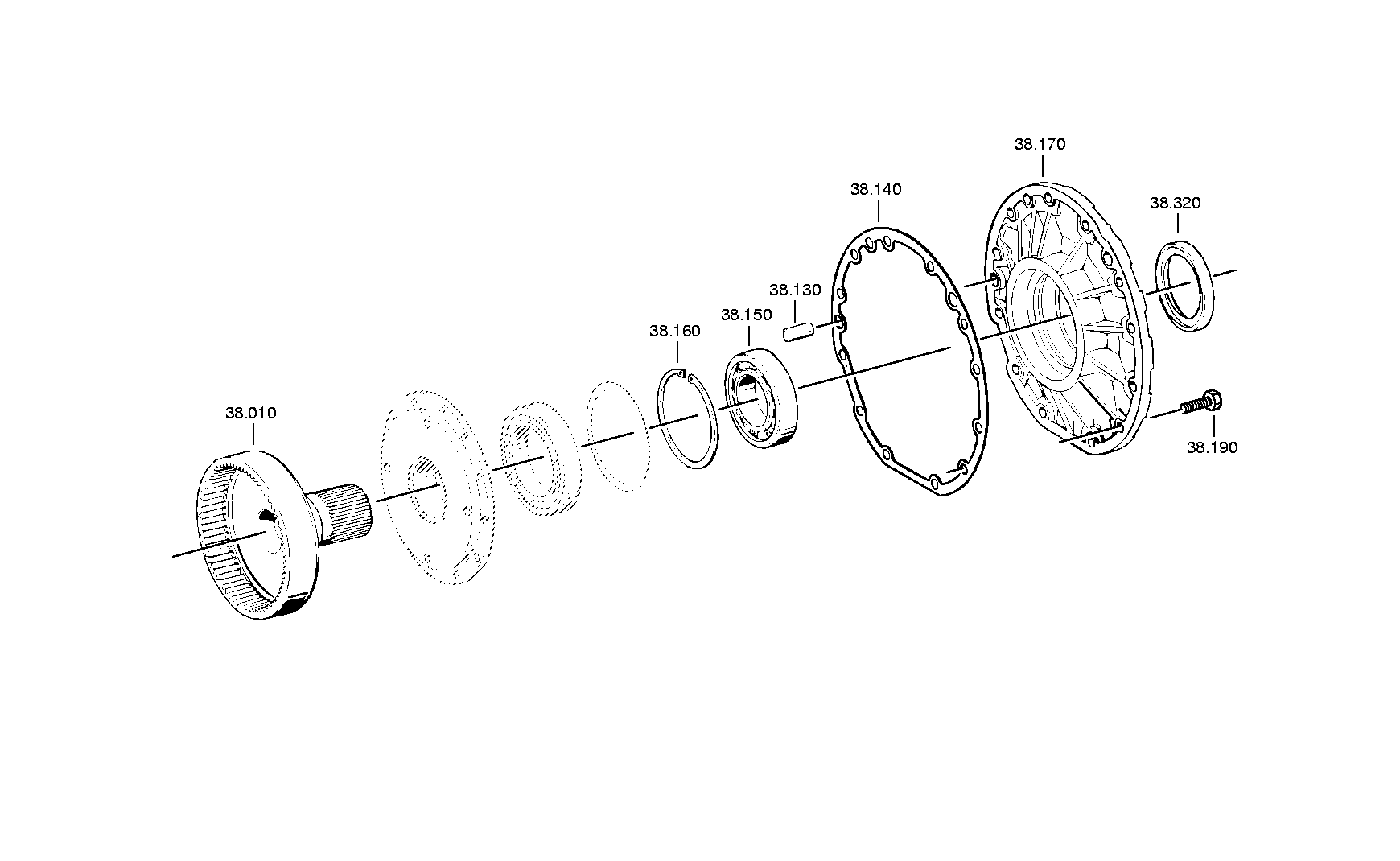 drawing for DAF 698225 - SHAFT SEAL