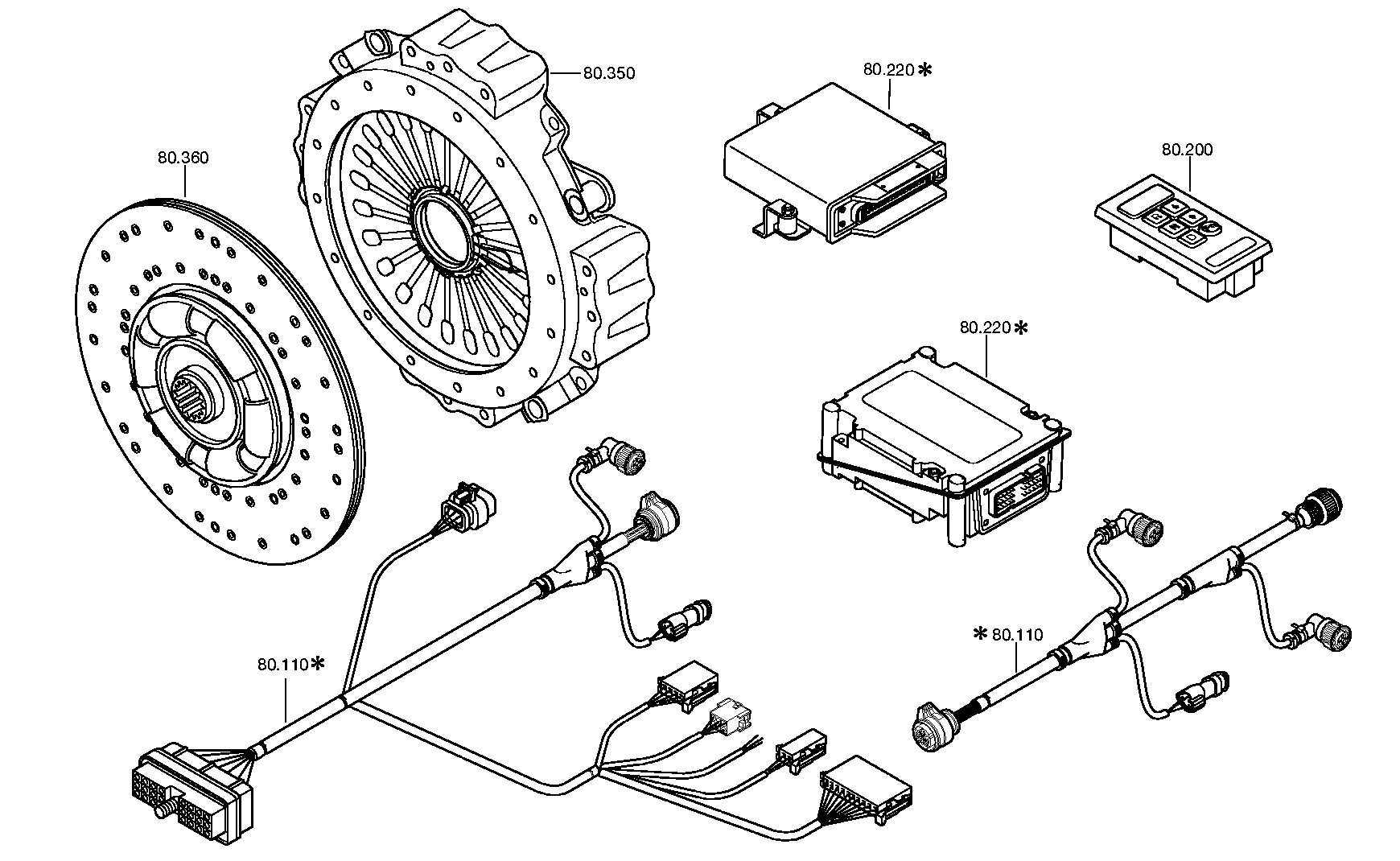 drawing for PREVOST CAR INC. 066636 - CABLE ASTRONIC