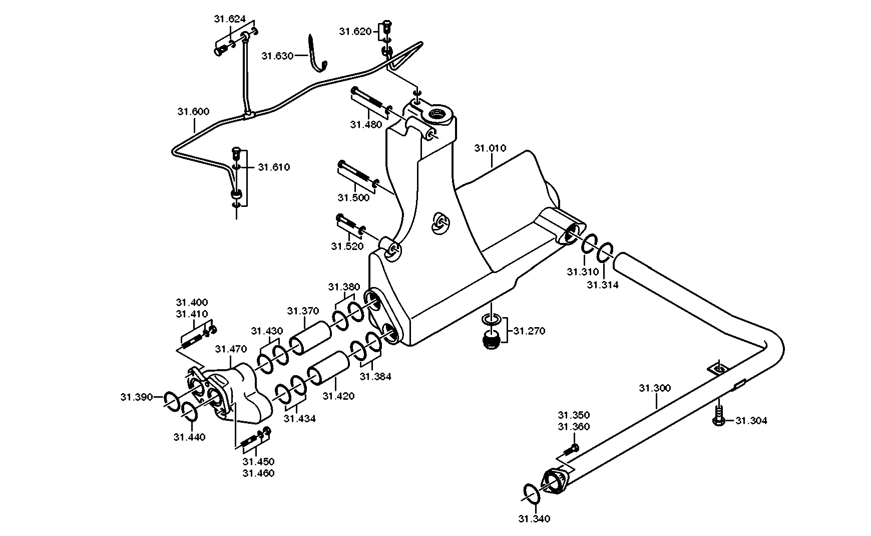 drawing for DAF 1643030 - FILLER TUBE