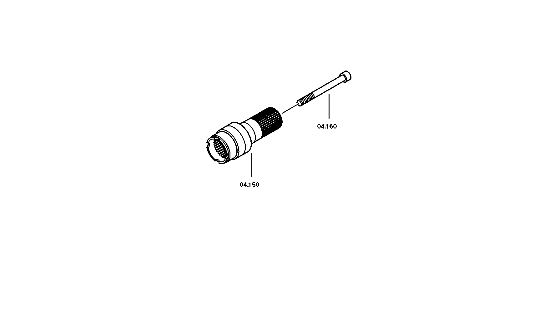 drawing for NISSAN MOTOR CO. 32241-1BY0A - ADAPTER SHAFT