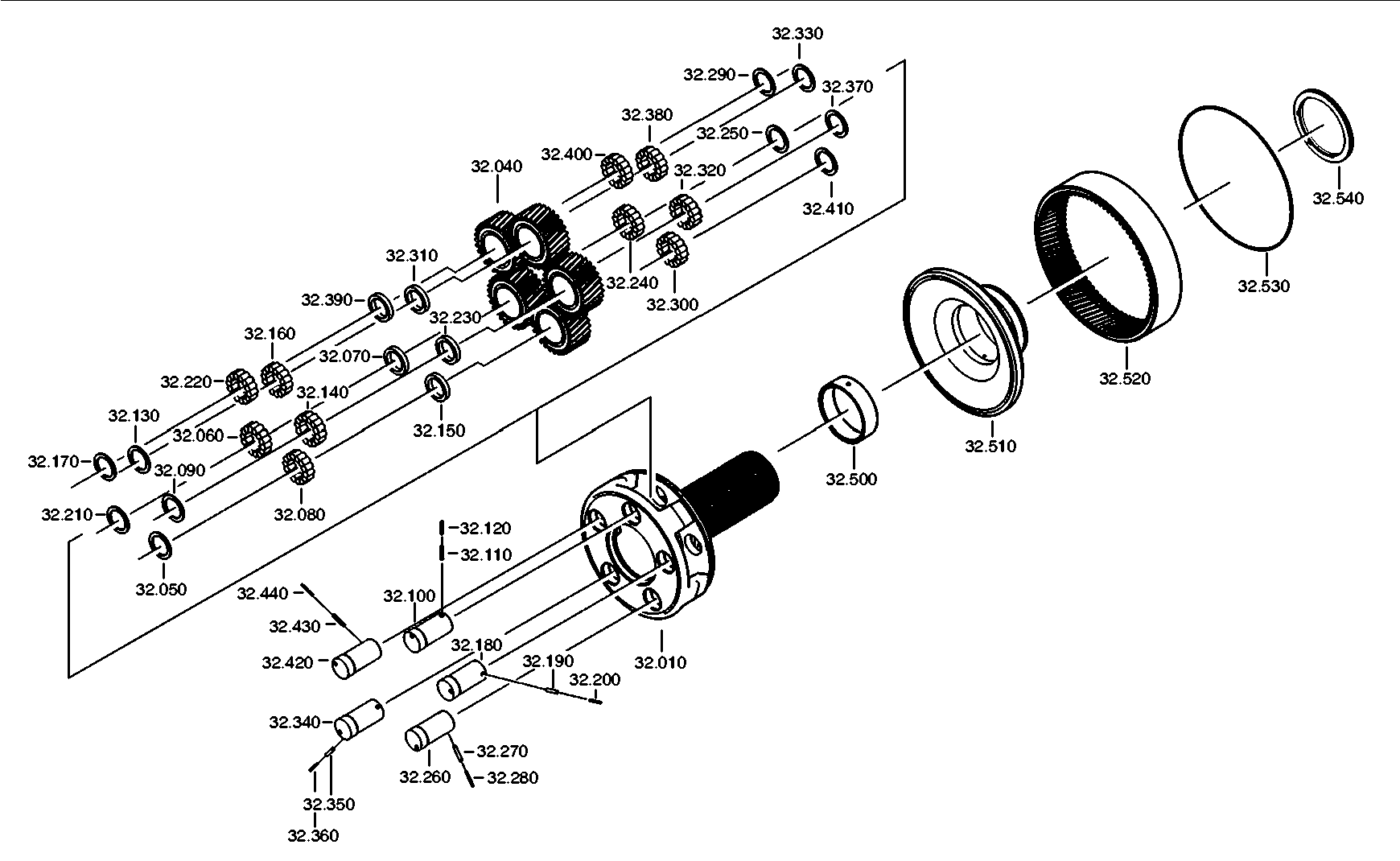 drawing for Hyundai Construction Equipment QZ1325332036 - OUTPUT FLANGE