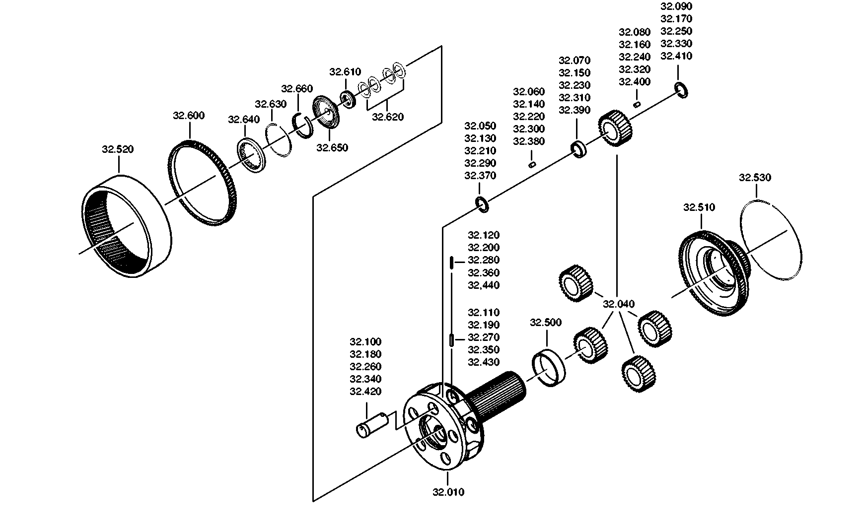 drawing for DAF 1340551 - OUTPUT FLANGE
