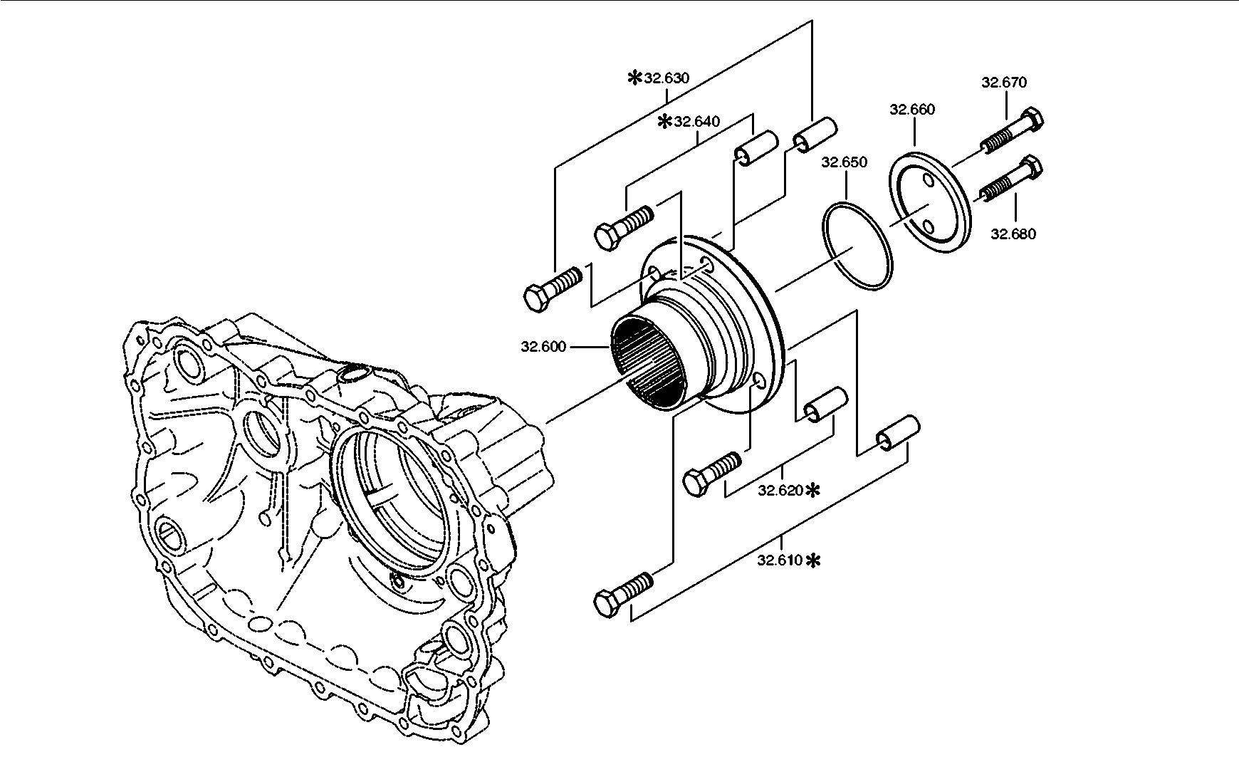 drawing for Hyundai Construction Equipment QZ1325332036 - OUTPUT FLANGE