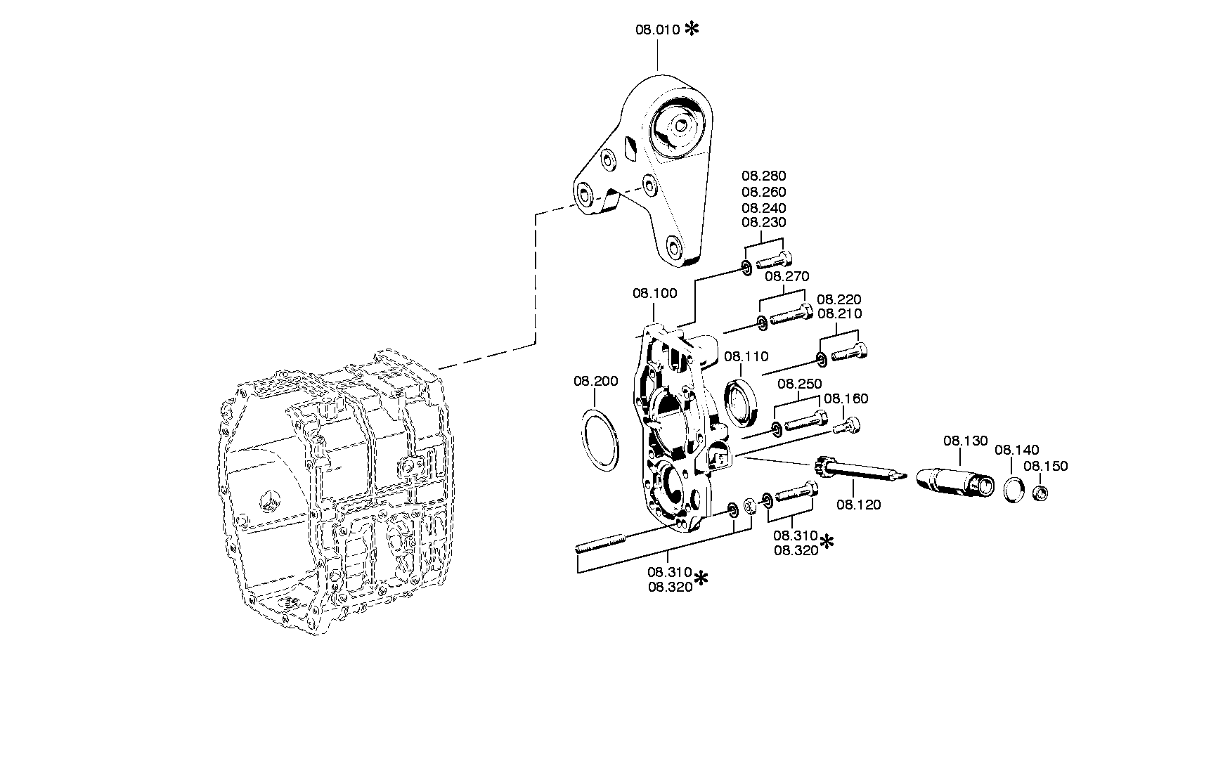 drawing for IVECO 09986660 - SPEEDO SHAFT