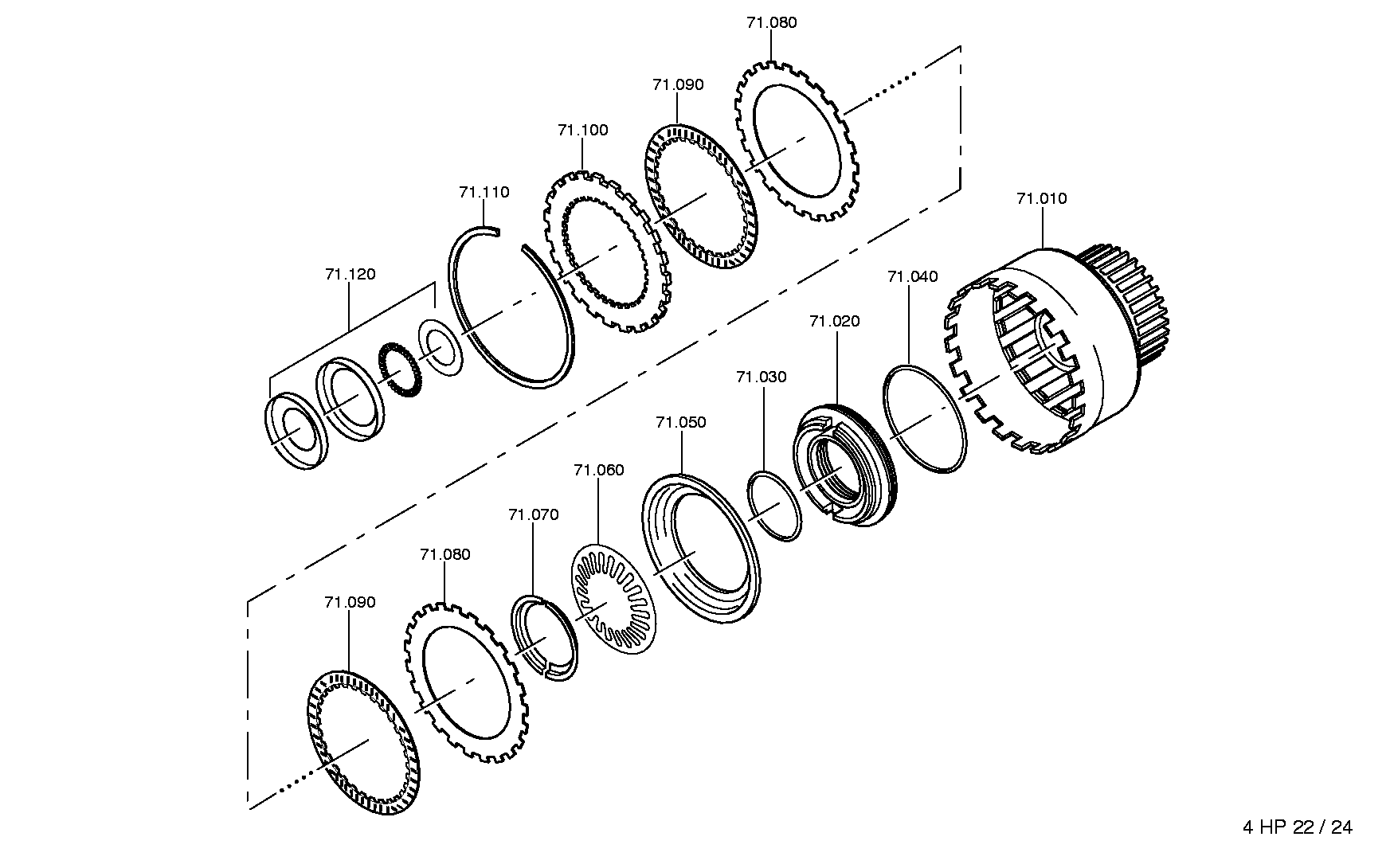 drawing for JAGUAR CARS LTD. RTC5138 - OUTER CLUTCH DISC