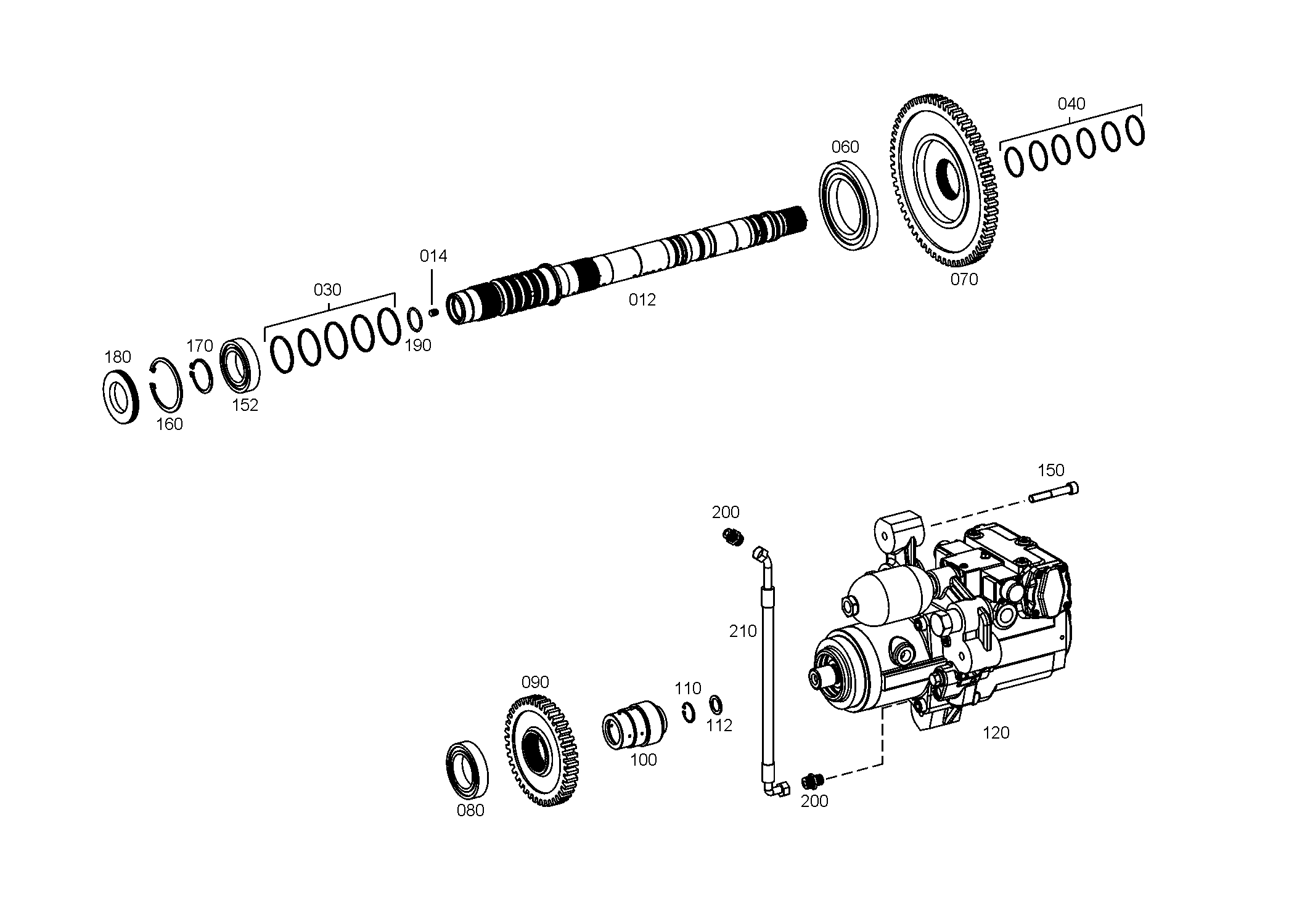 Technical drawing of DAF 698470 WASHER with dimensions and layout