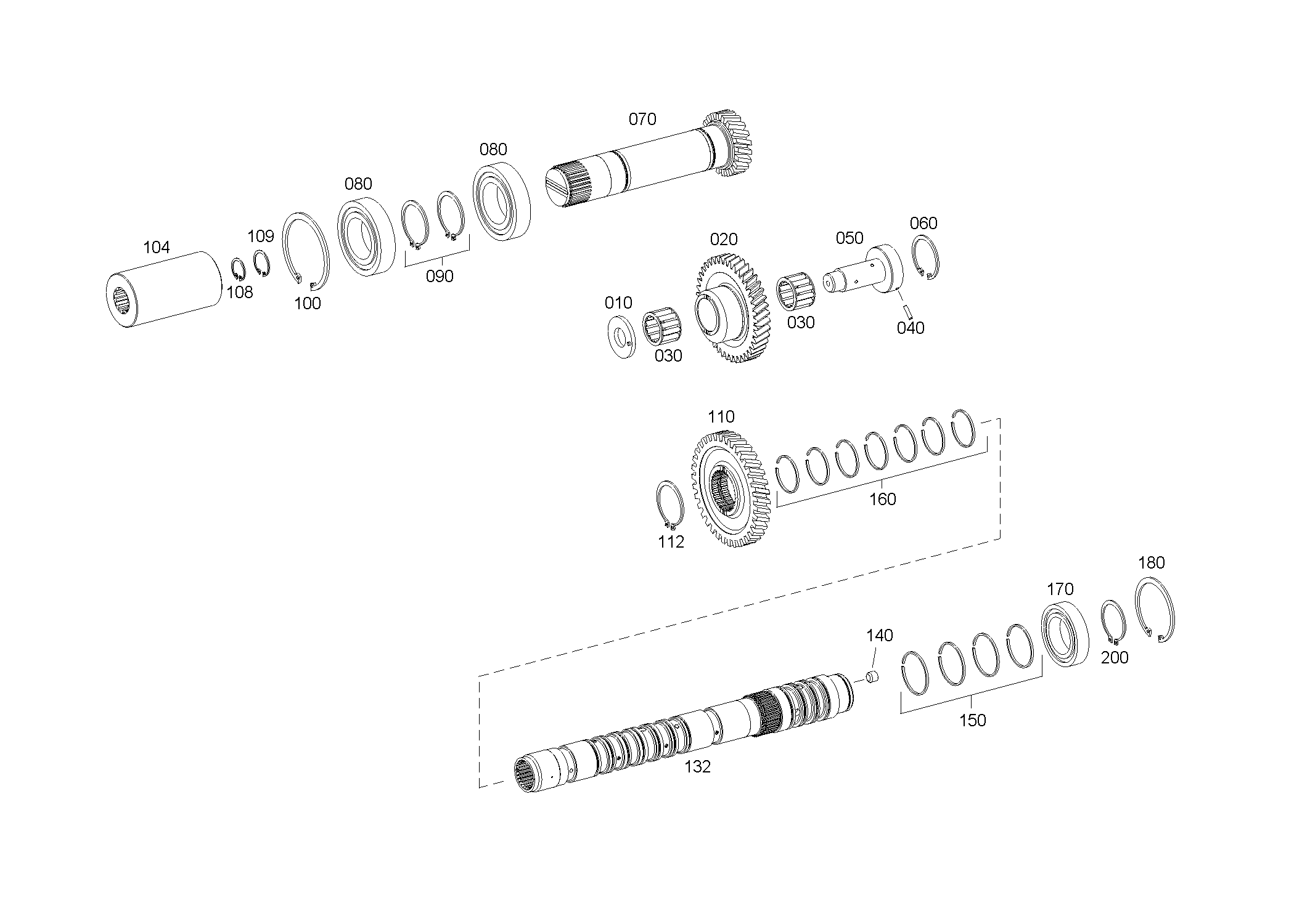 drawing for JOHN DEERE AT322105 - CIRCLIP