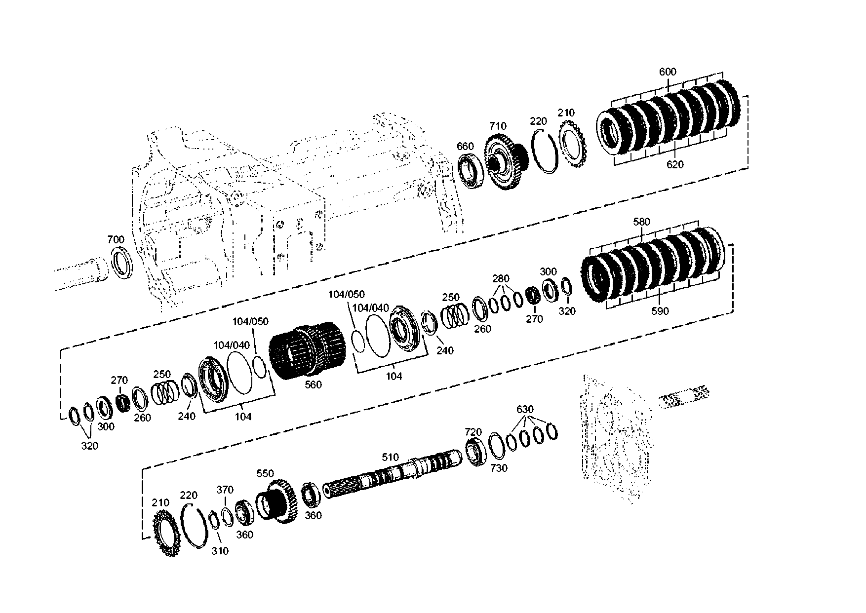 Technical drawing of AGCO F514.100.360.270 V-RING with dimensions and layout (figure 3)