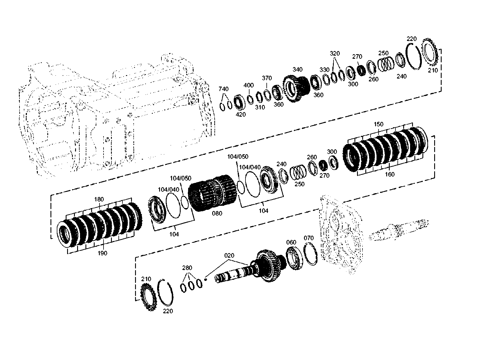Technical drawing of AGCO F514.100.360.270 V-RING with dimensions and layout (figure 4)