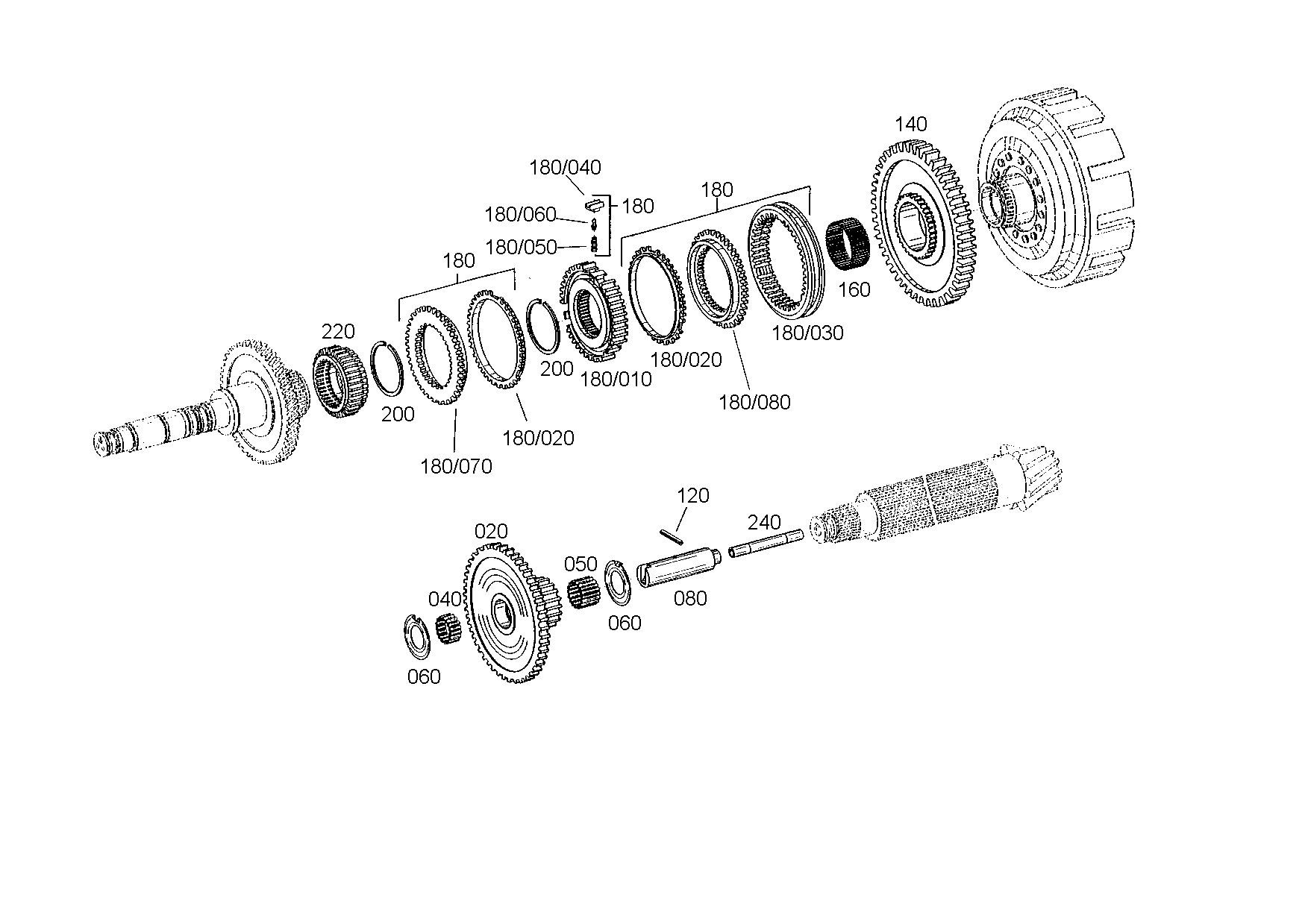 Technical drawing of AGCO F824101080150 SYNCHRONIZER with dimensions and layout (figure 2)