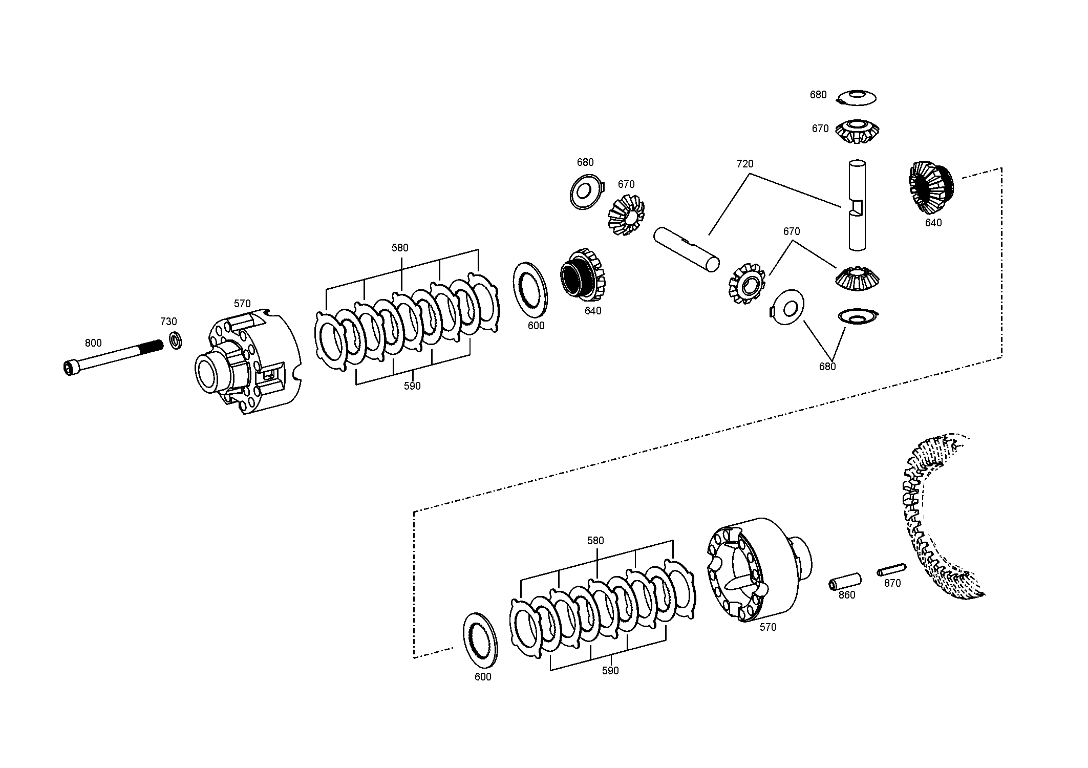 drawing for Hyundai Construction Equipment 4461371022 - DIFFERENTIAL AXLE
