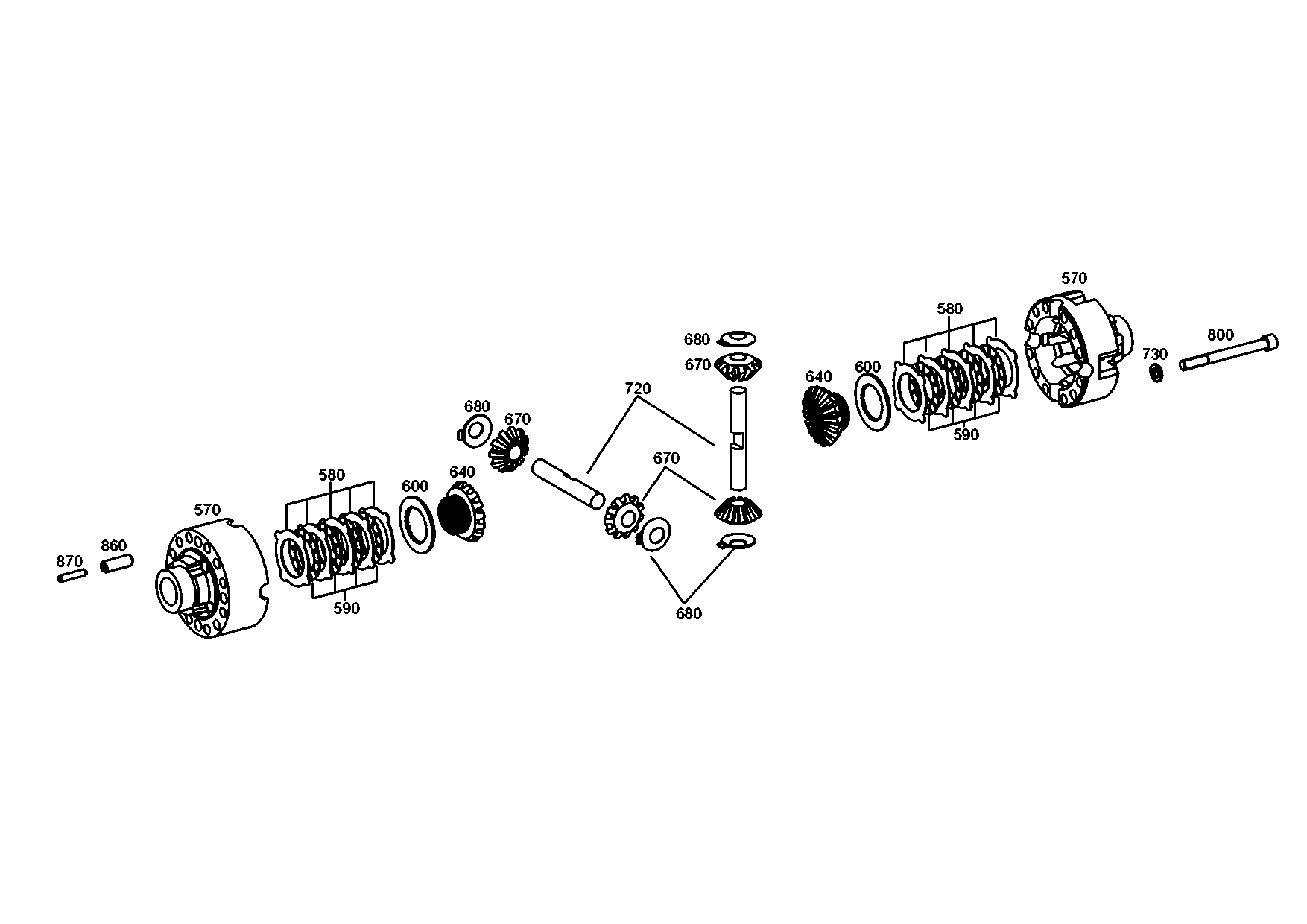 drawing for LIEBHERR GMBH 7623662 - DIFFERENTIAL AXLE