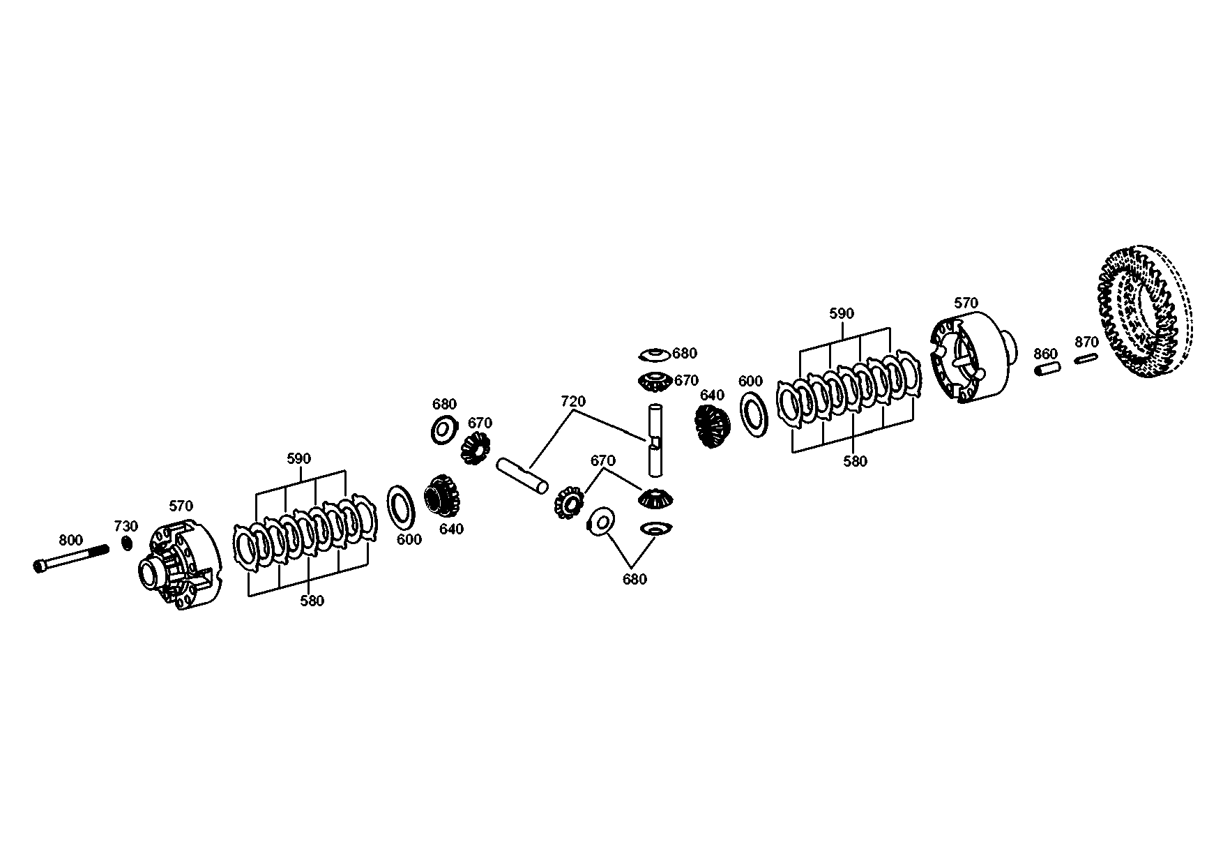 drawing for LIEBHERR GMBH 7623661 - DIFF.BEVEL GEAR