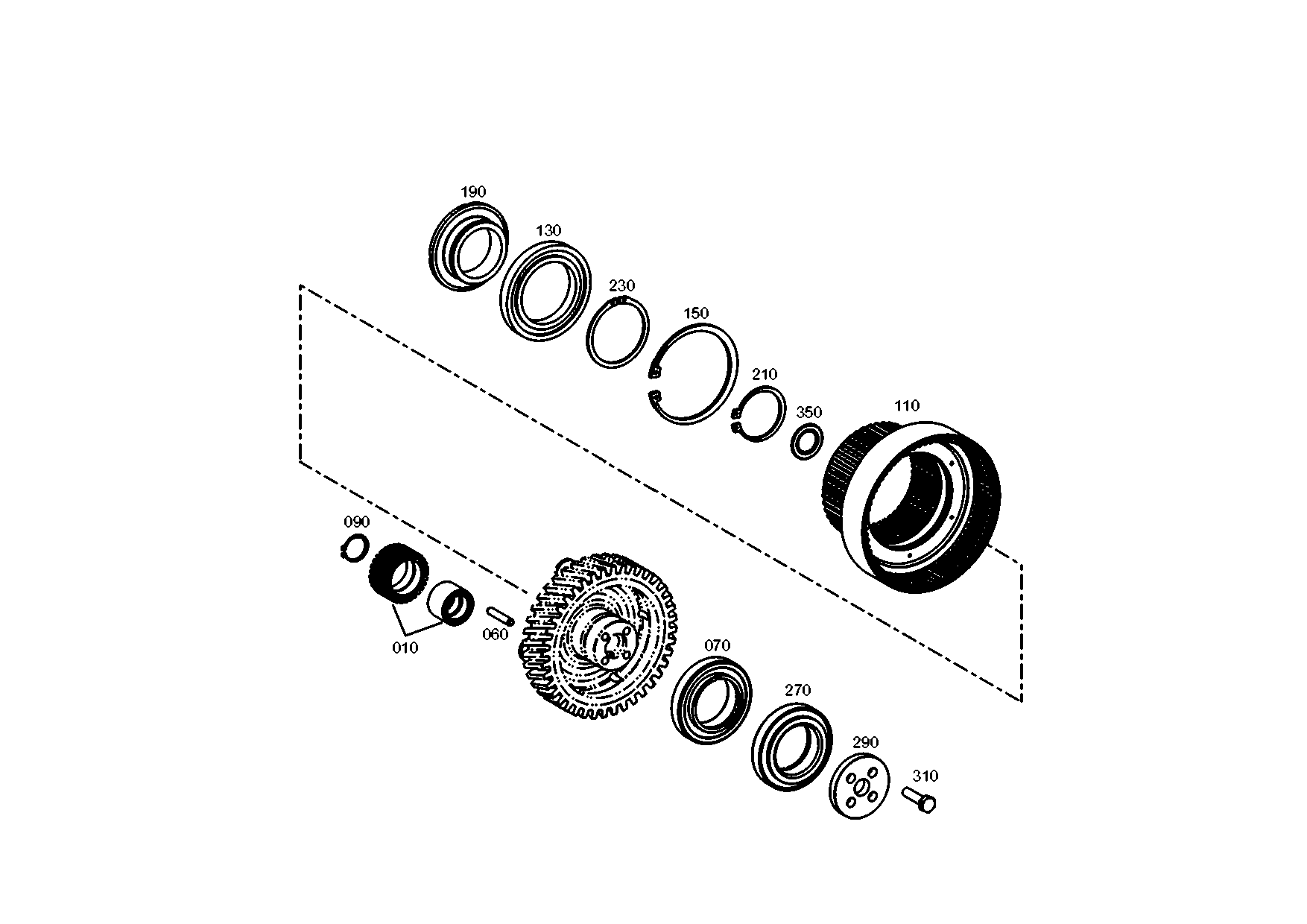 drawing for JOHN DEERE 0635330050 - BALL BEARING