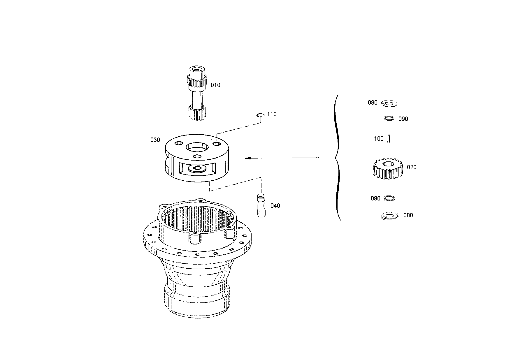 drawing for TEREX EQUIPMENT LIMITED 5904658736 - PLANET SHAFT