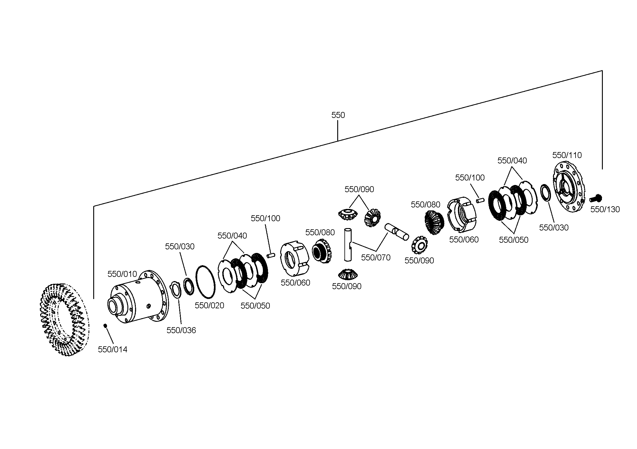 drawing for VOLVO 0022833188 - BEVEL GEAR SET