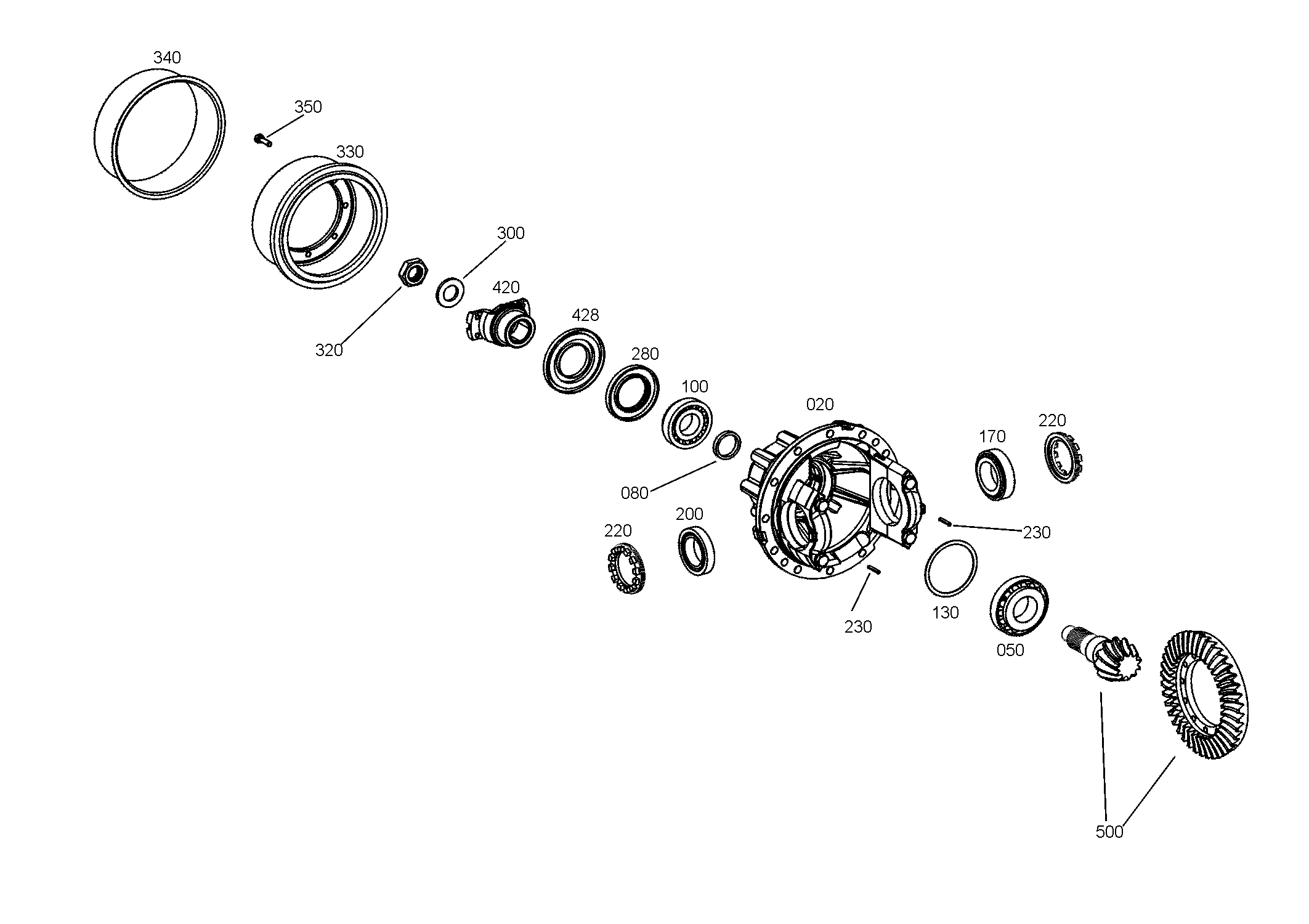 drawing for CASE CORPORATION 121353A1 - BEVEL GEAR SET