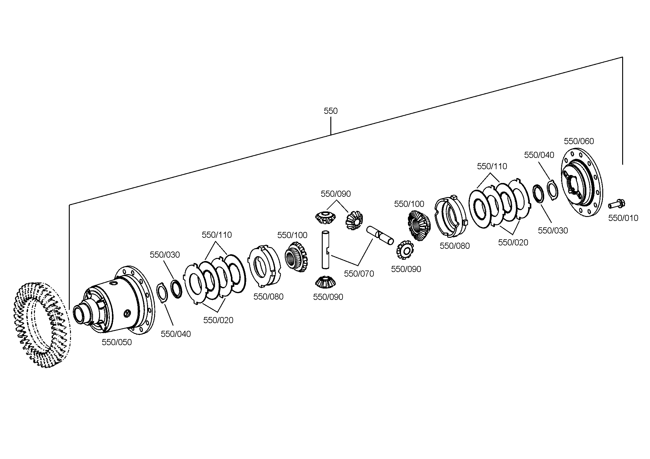 drawing for JCB 550/40032 - ADJUSTING NUT