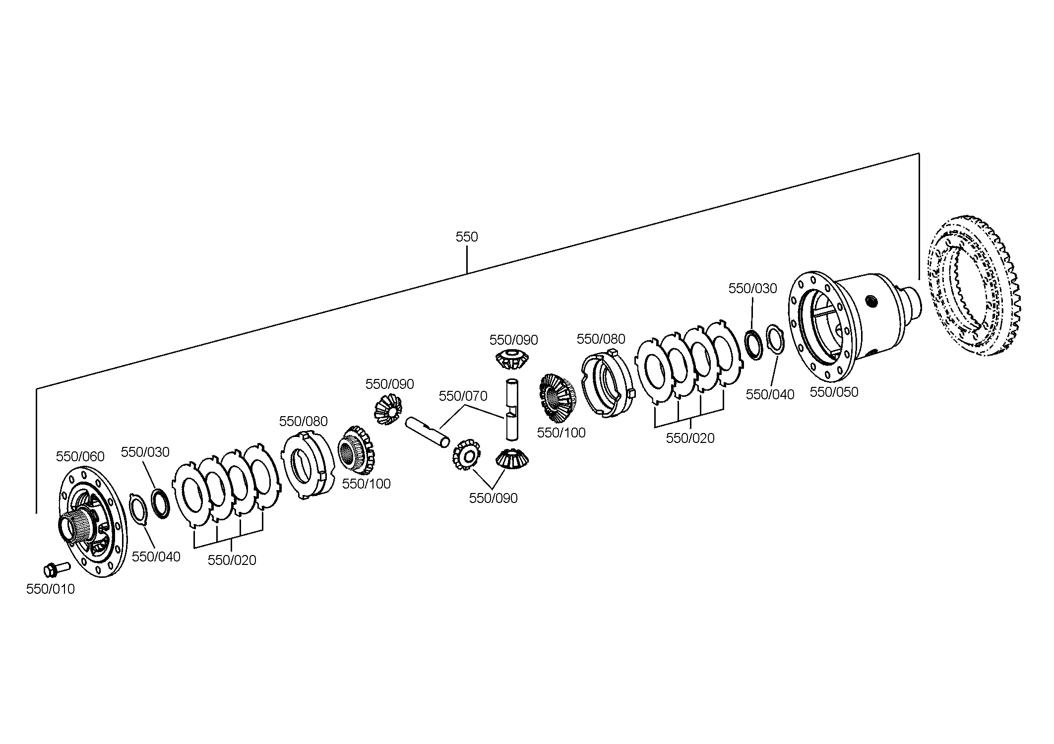 Technical drawing of AGCO F824.100.360.320 SNAP RING with dimensions and layout (figure 3)