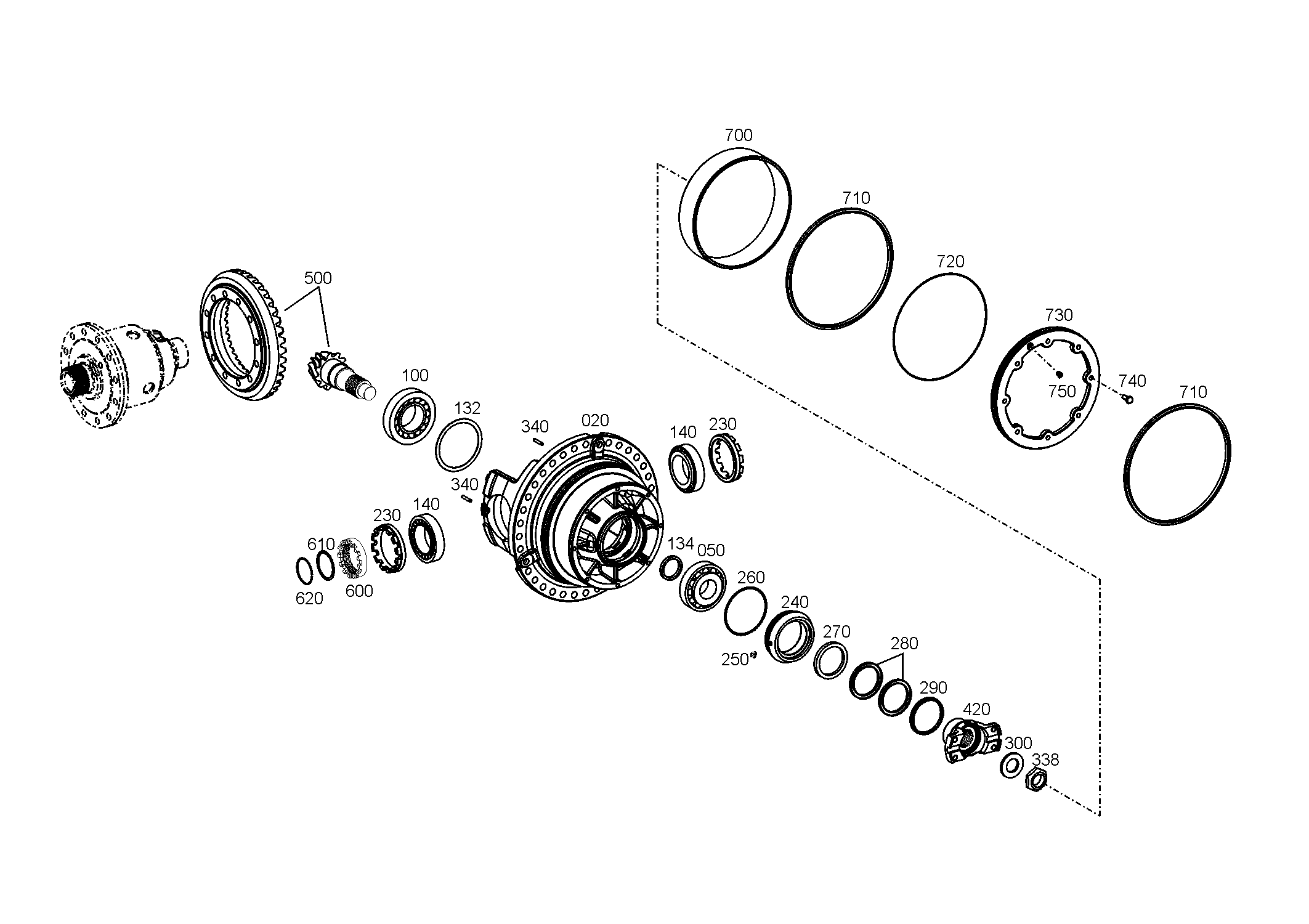 Technical drawing of AGCO F824.100.360.320 SNAP RING with dimensions and layout (figure 4)