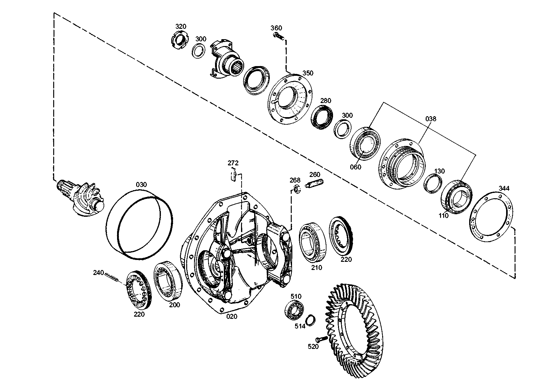 drawing for JOHN DEERE AT323066 - AXLE DR.HOUSING