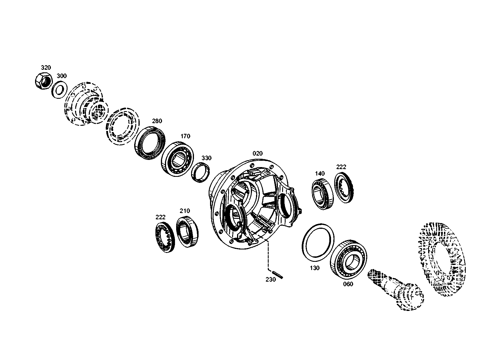 drawing for AGCO 020586R1 - TAPERED ROLLER BEARING