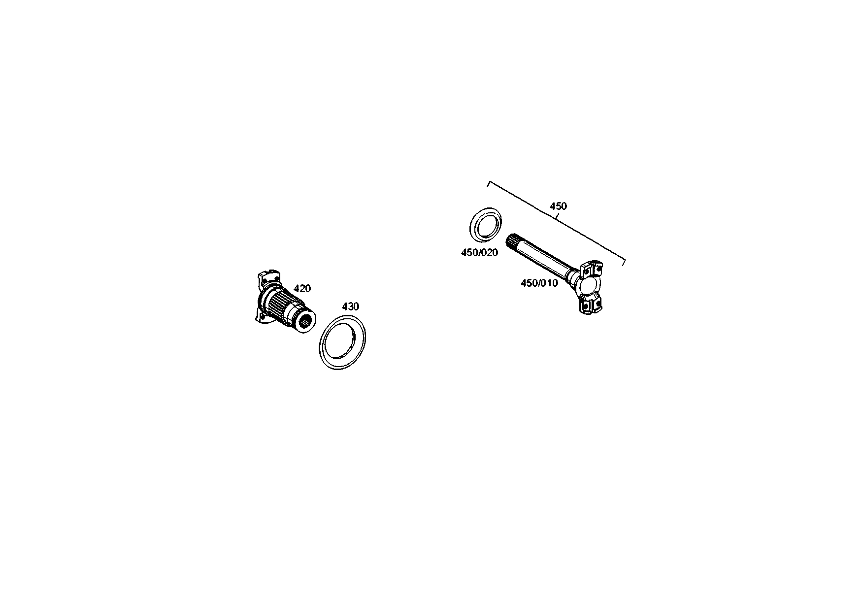 drawing for CNH NEW HOLLAND 87554365 - FLANGE SHAFT