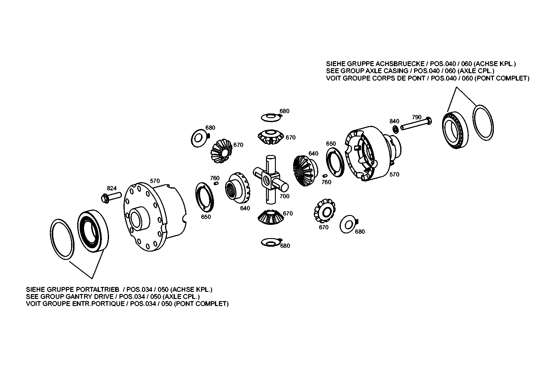 drawing for EVOBUS A0003530507 - DIFF.CASE