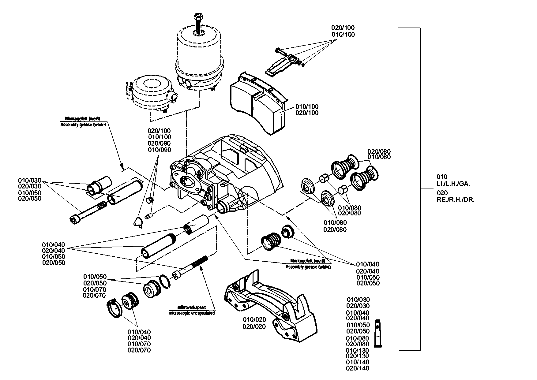 drawing for EVOBUS A0084204524 - BRAKE CYLINDER