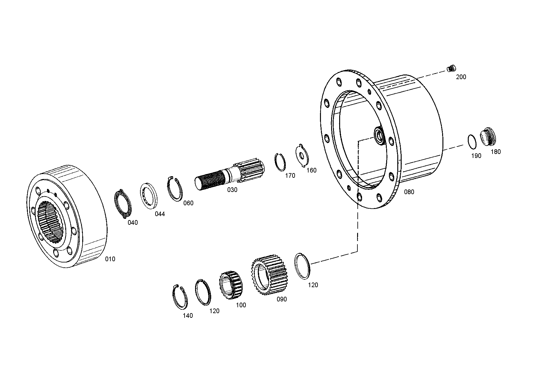 drawing for AGCO F380.306.020.210 - PLANETARY GEAR