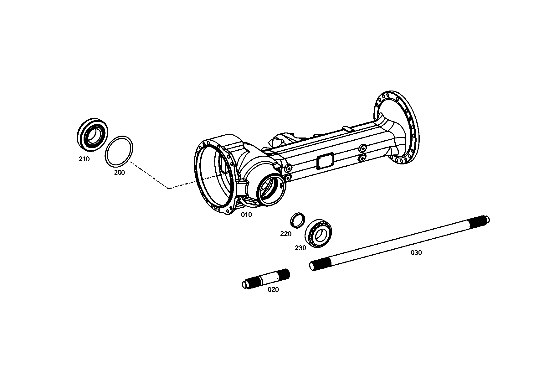 drawing for EVOBUS A0003571801 - STUB SHAFT