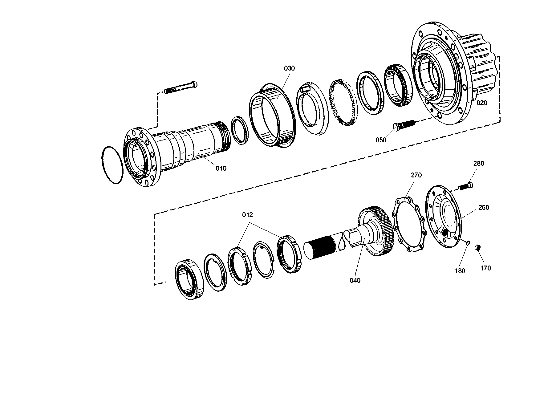 drawing for EVOBUS A0003570205 - HUB CARRIER