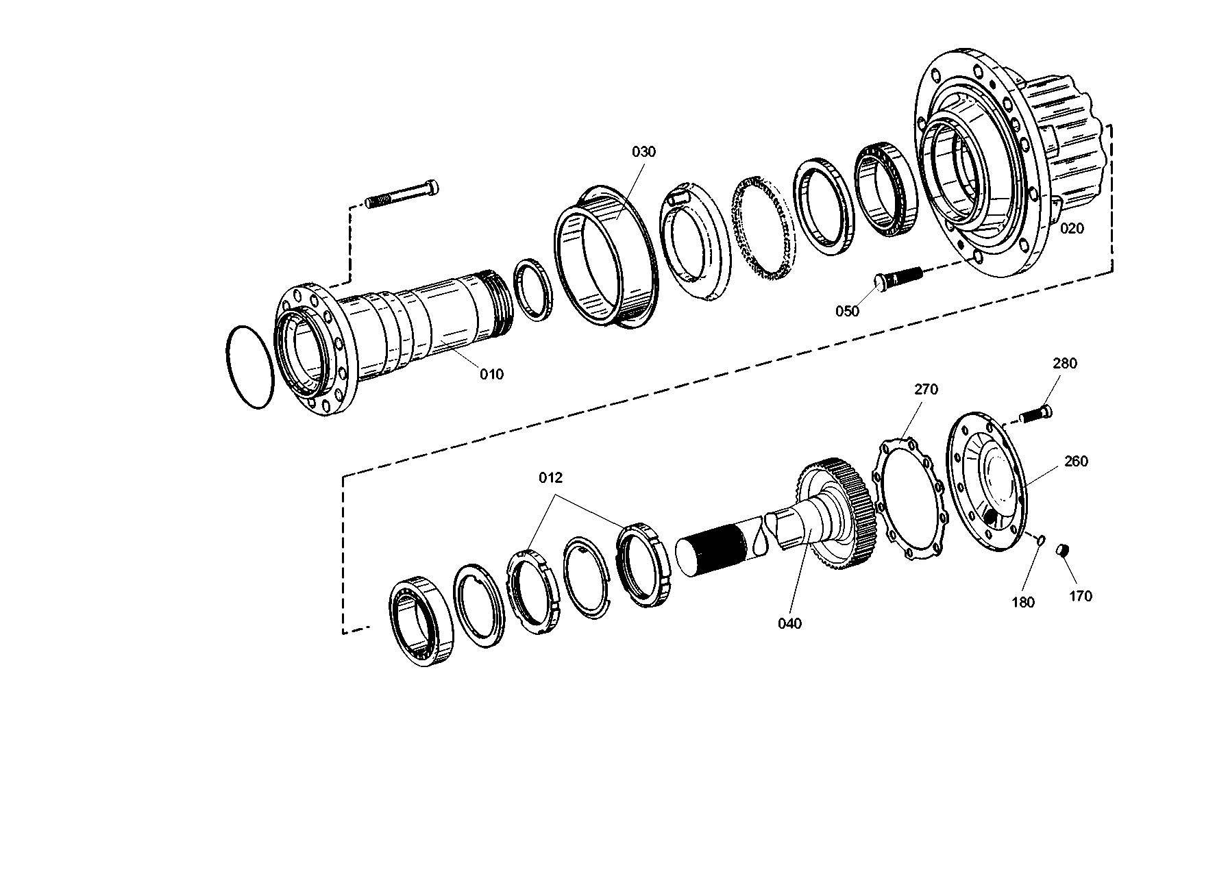 drawing for EVOBUS 89130240484 - FLANGE SHAFT