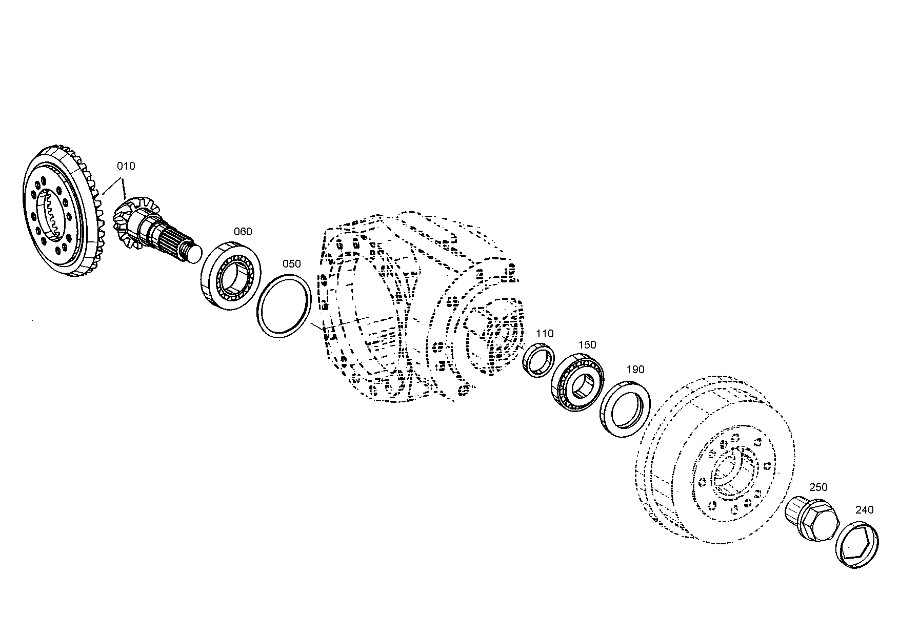 drawing for LIEBHERR GMBH 7619981 - HOLLOW/UNION SCREW