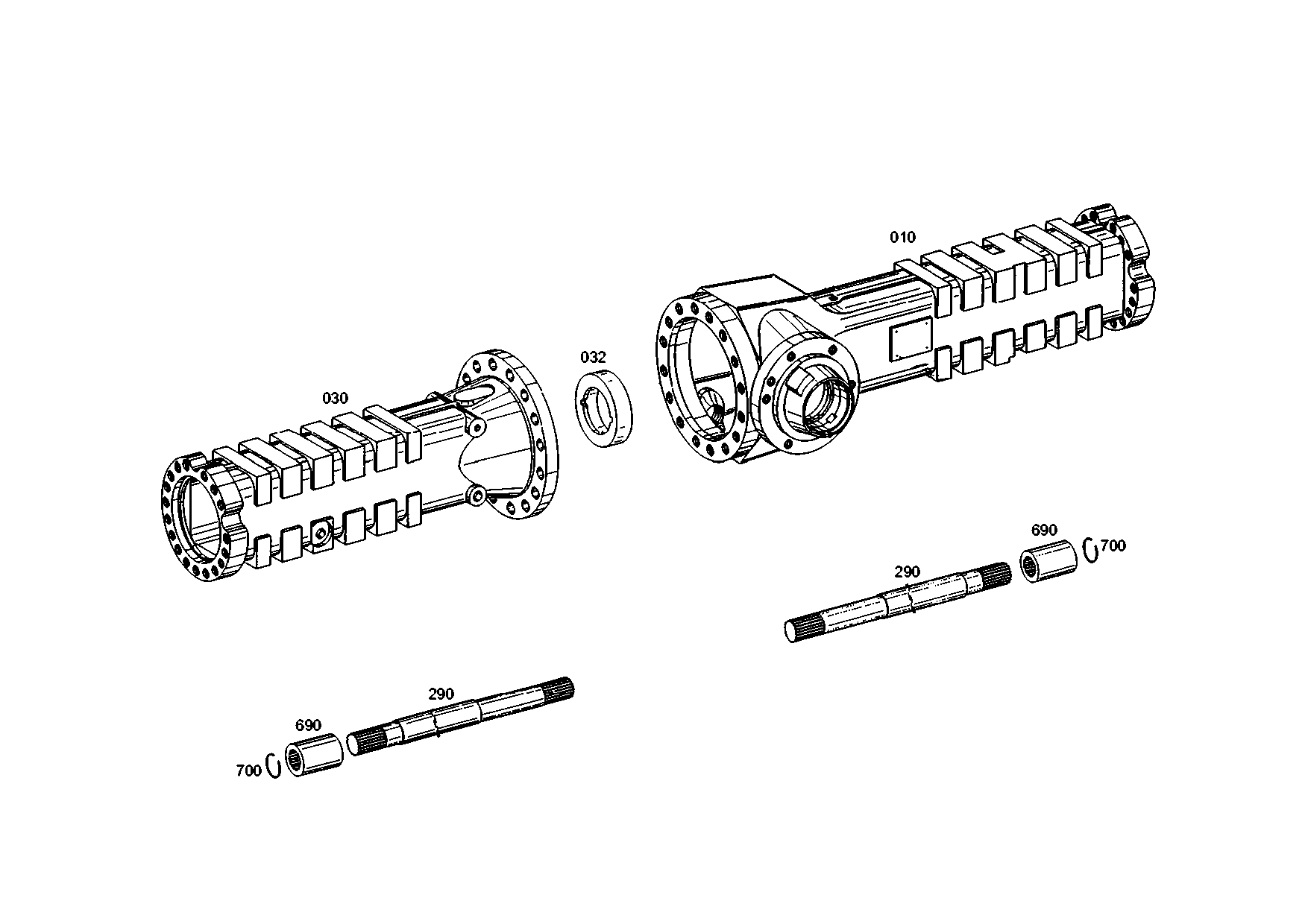 drawing for LIEBHERR GMBH 7623600 - STUB SHAFT