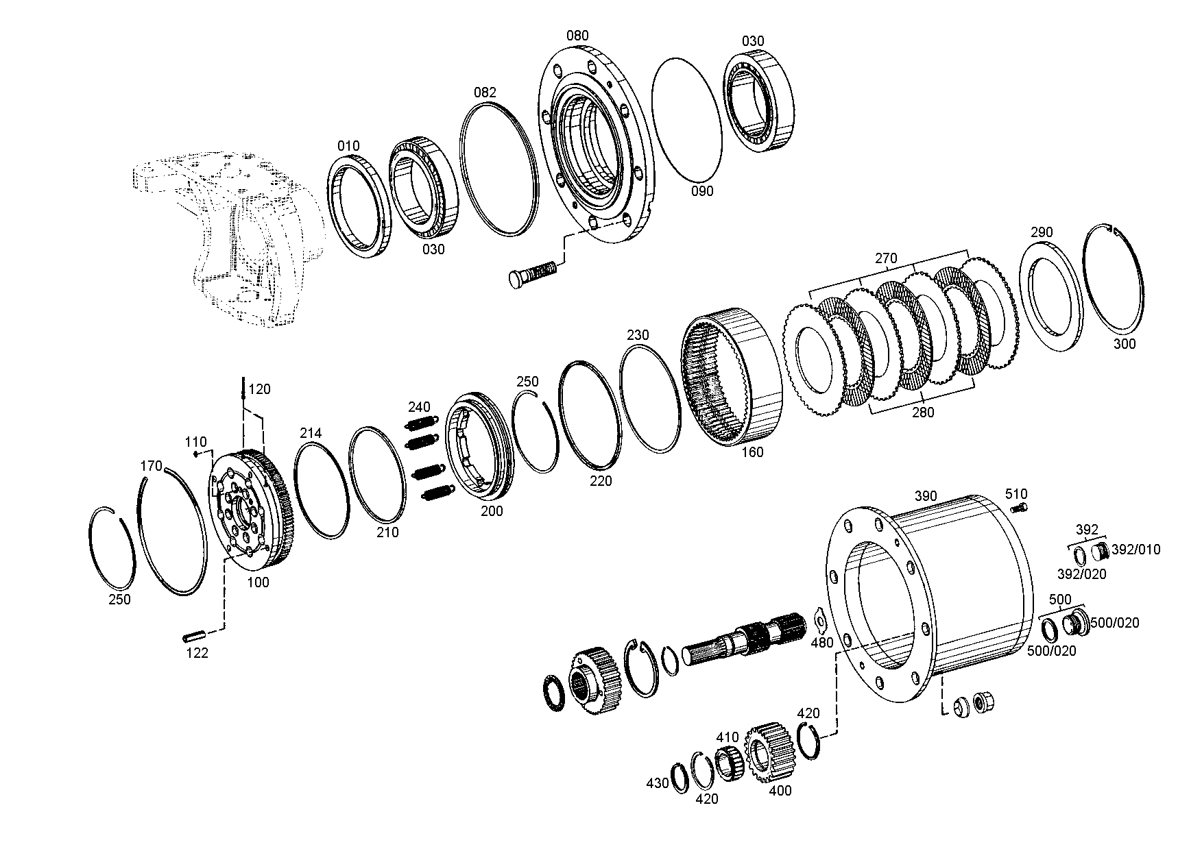 drawing for ATLAS-COPCO-DOMINE 2987164 - PLANETARY GEAR