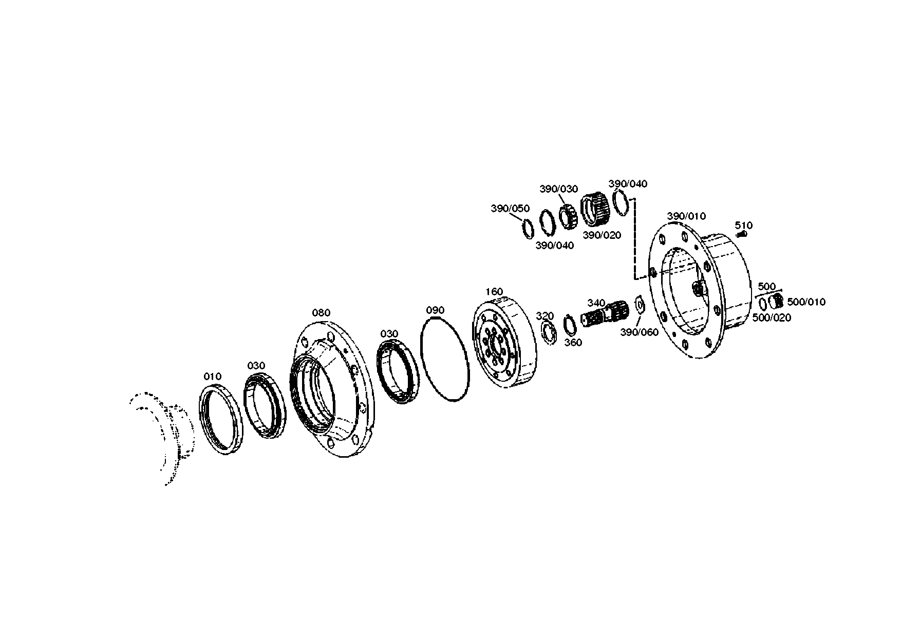 drawing for AGCO F198.300.020.580 - SUN GEAR SHAFT