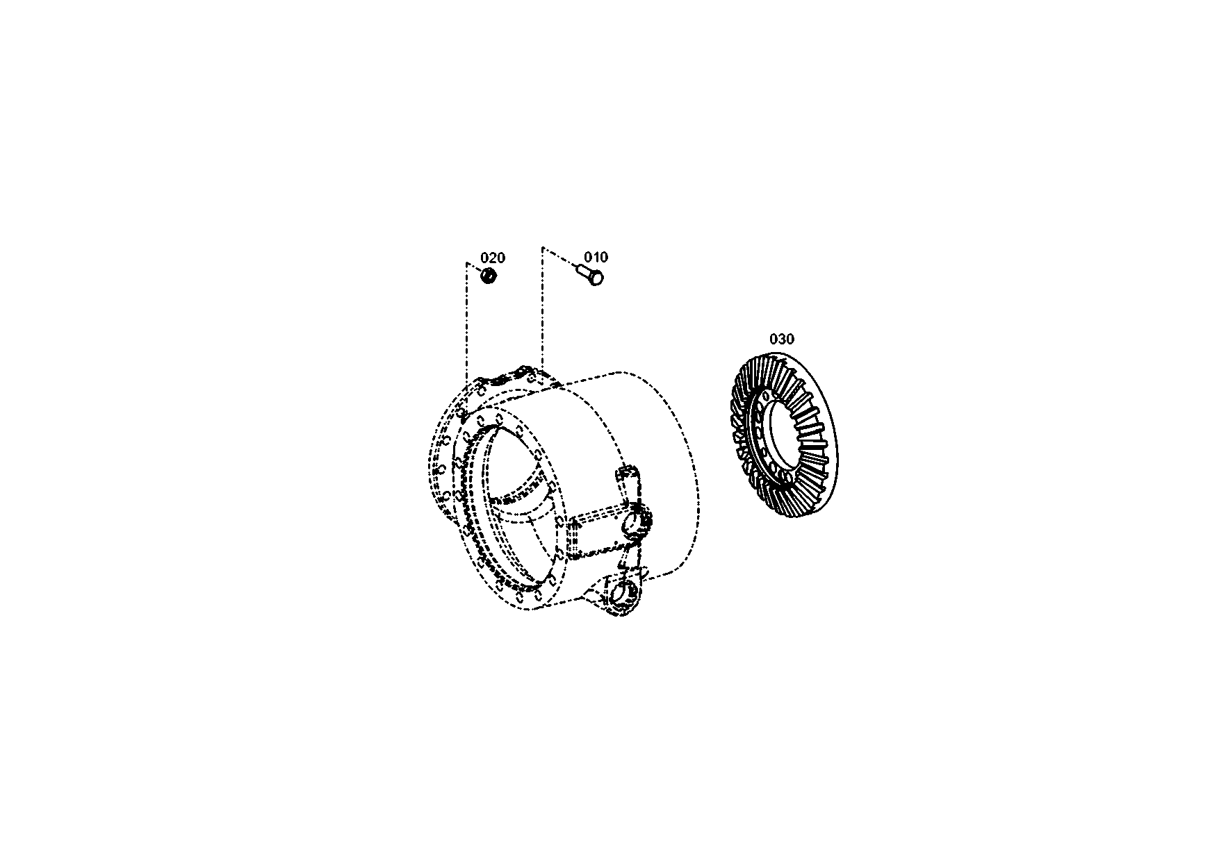 drawing for JLG INDUSTRIES, INC. 10292908 - CROWN WHEEL