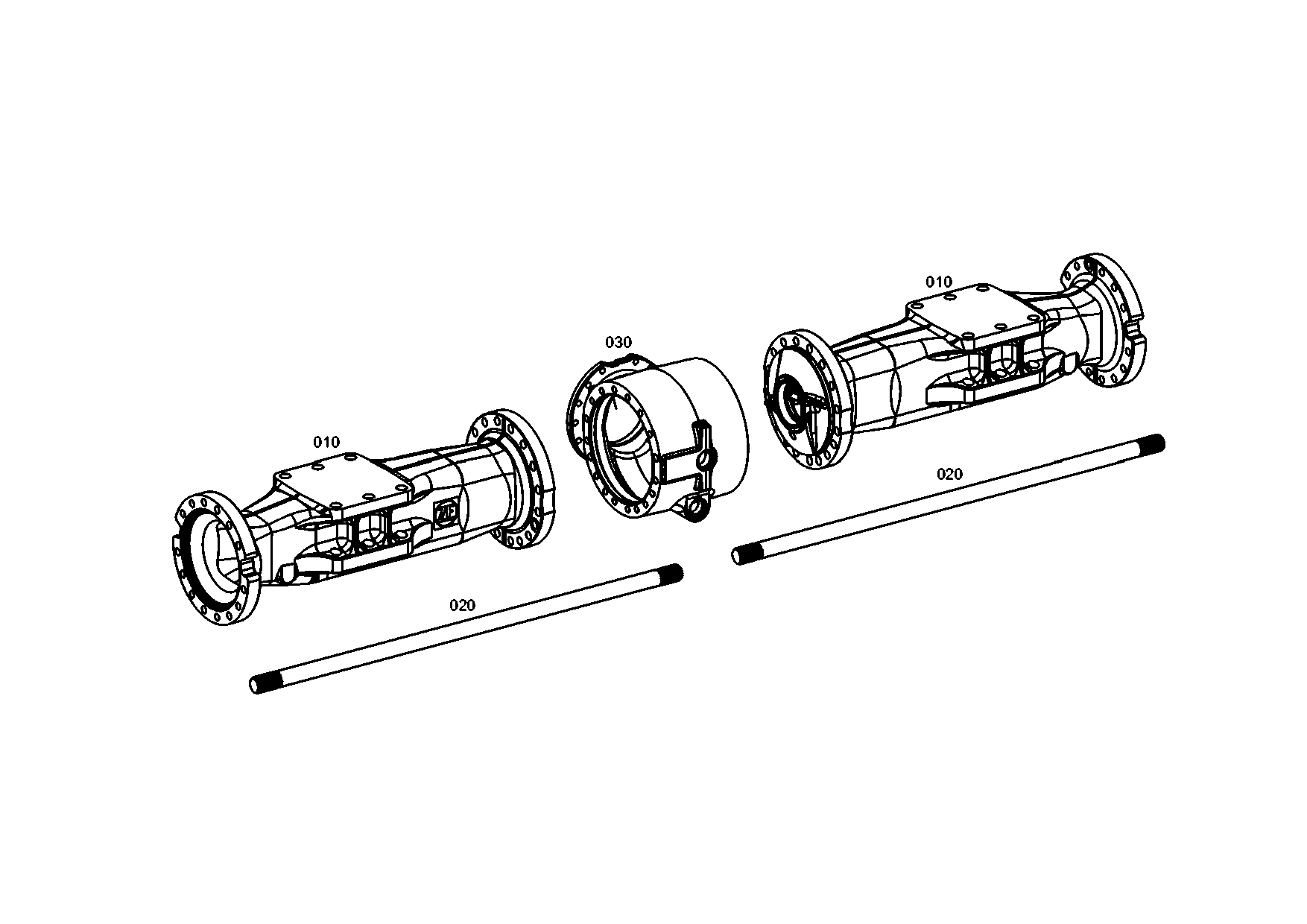 drawing for SENNEBOGEN HYDRAULIKBAGGER GMBH 125377 - STUB SHAFT