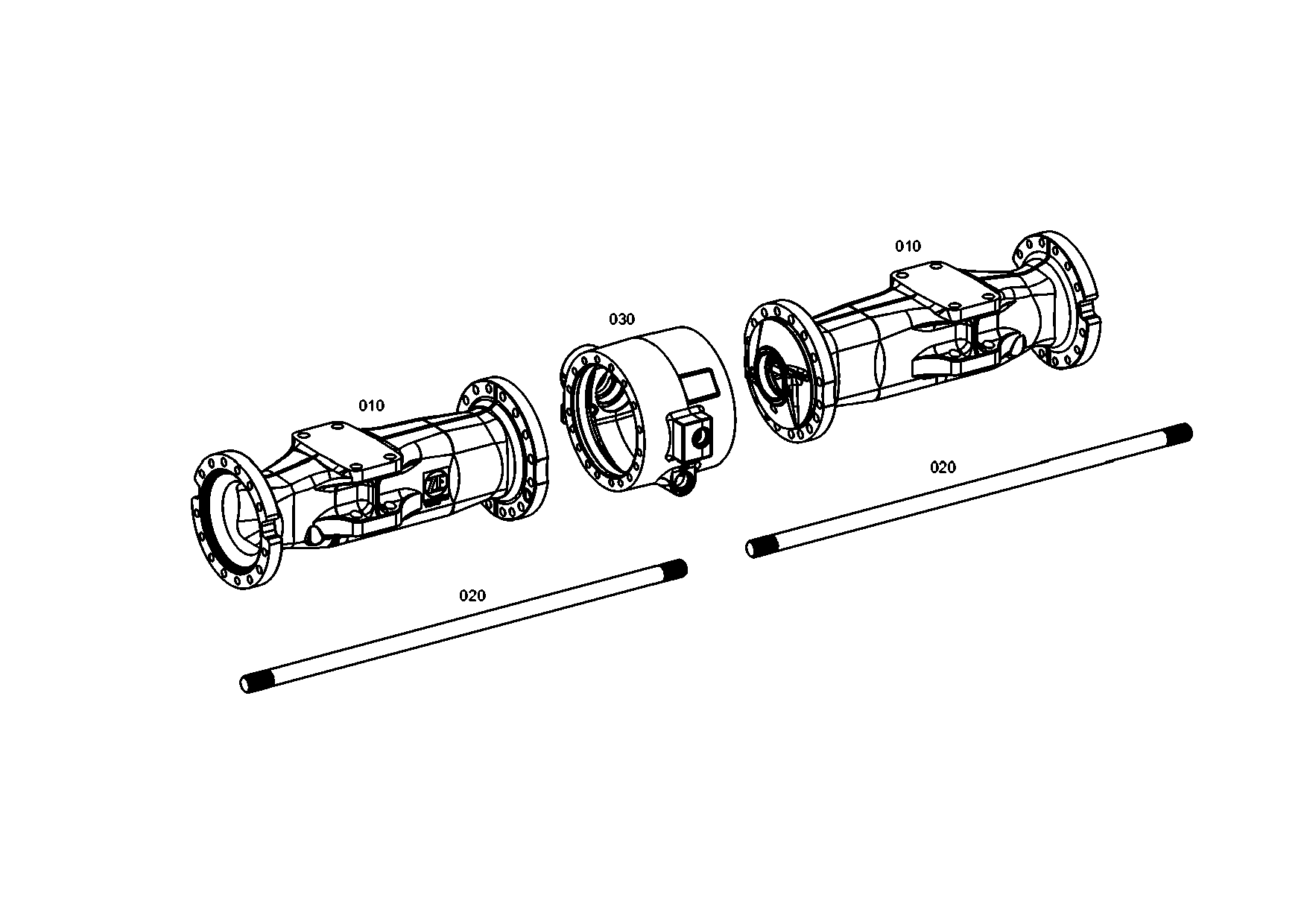 drawing for DOOSAN 19011300025 - AXLE DRIVE HOUSING