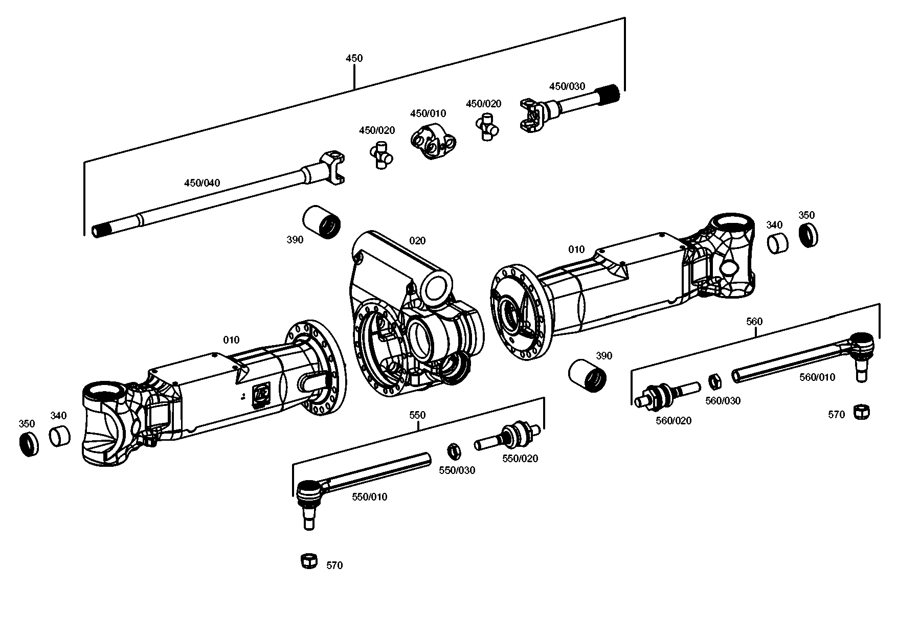 drawing for SENNEBOGEN HYDRAULIKBAGGER GMBH 146896 - AXIAL JOINT