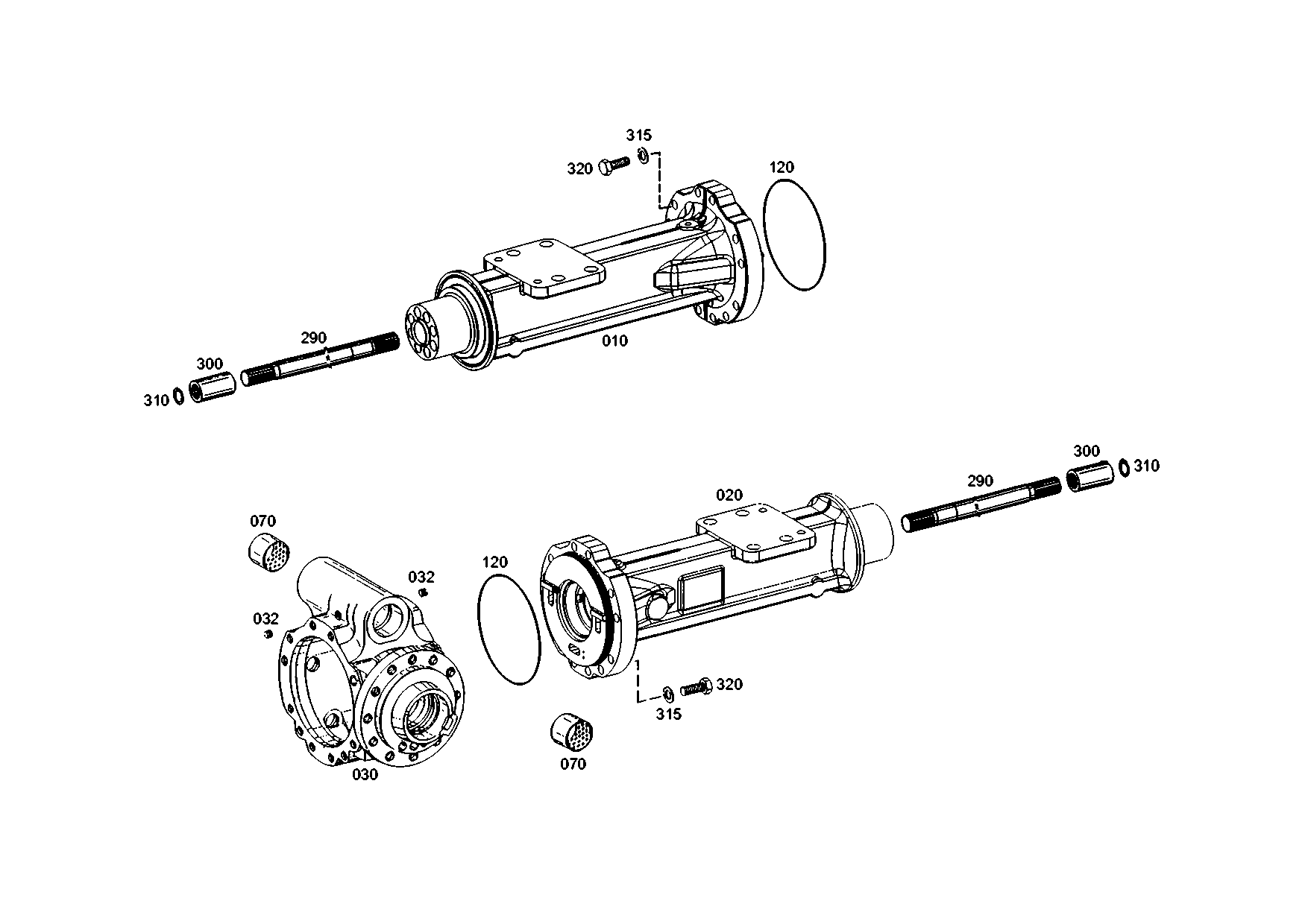 drawing for WEIDEMANN GMBH & CO. KG 1000213606 - AXLE CASING